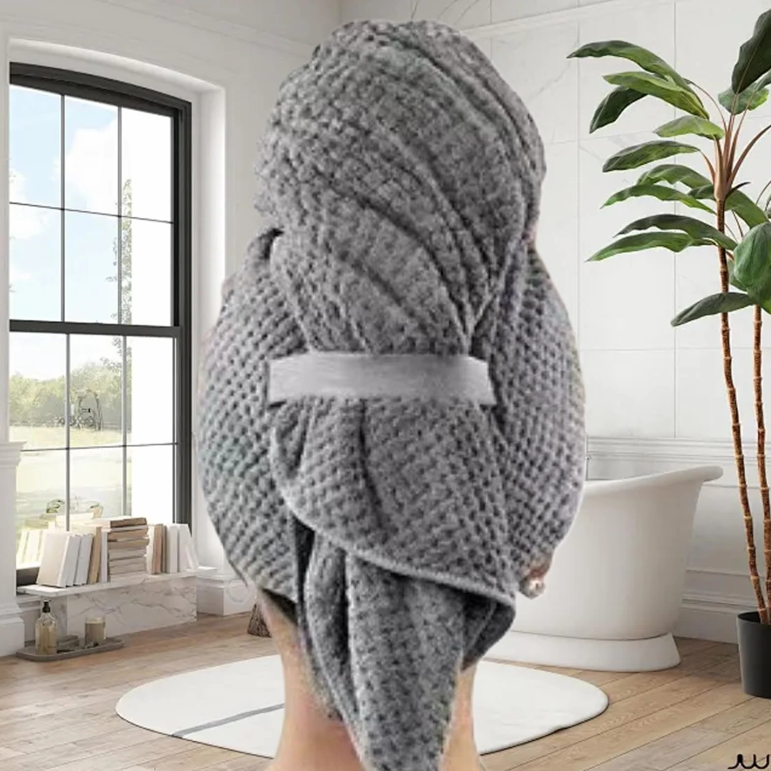 Ręcznik z Mikrofibry do Włosów Super Absorbujący 23,62 x 39,37