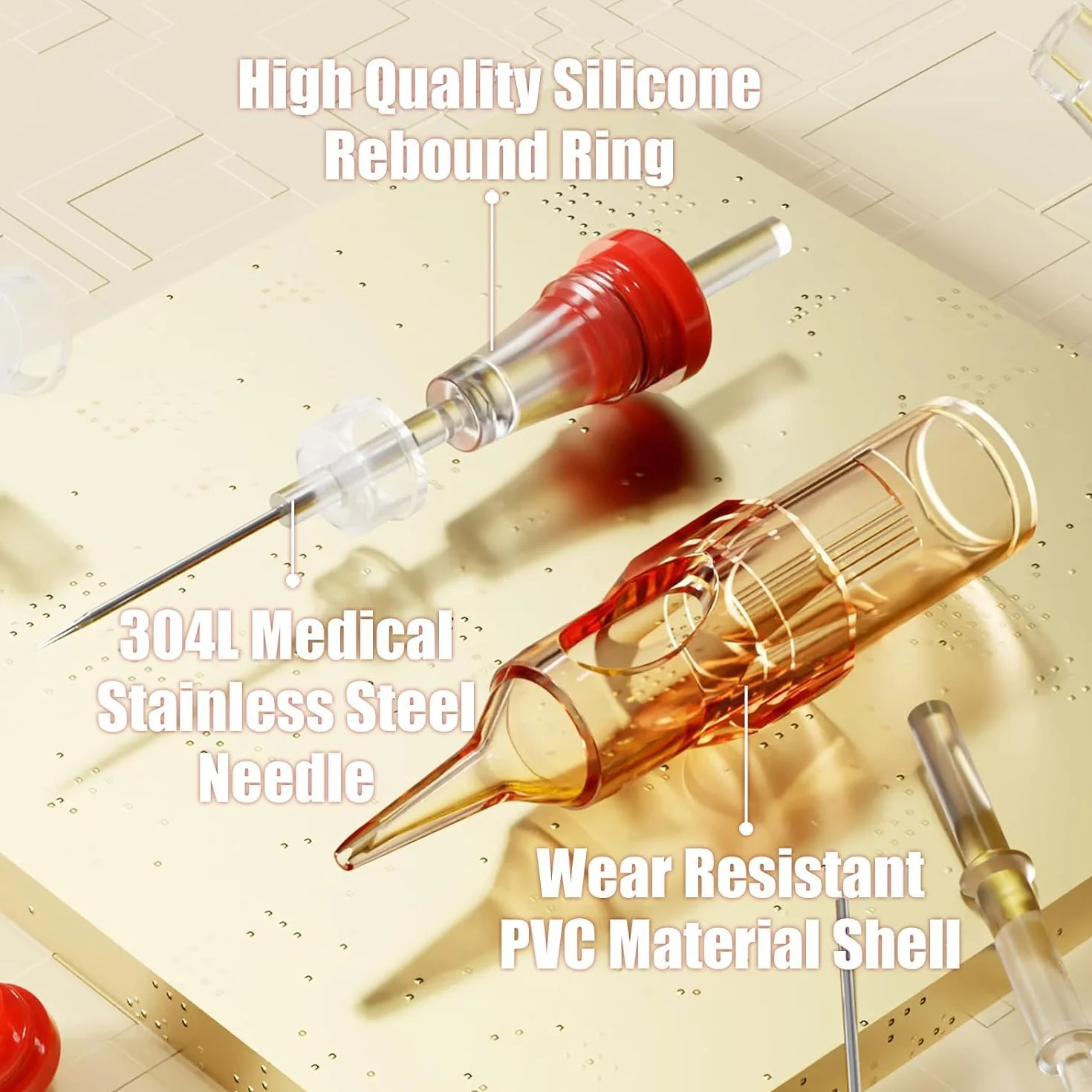 Dragonhawk Pro Tattoo Needles Cartridges Disposable 20pcs 1003RL Round Liner for Tattoo Pen Machine