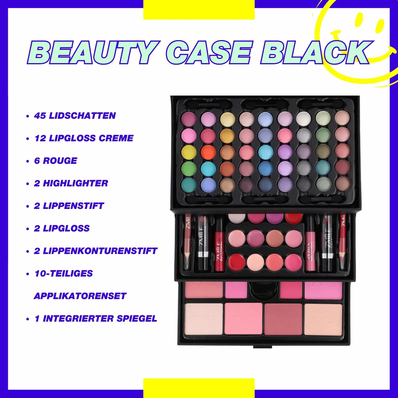 ZMILE Cosmetics Zestaw do Makijażu Black Kosmetyki Wegańskie