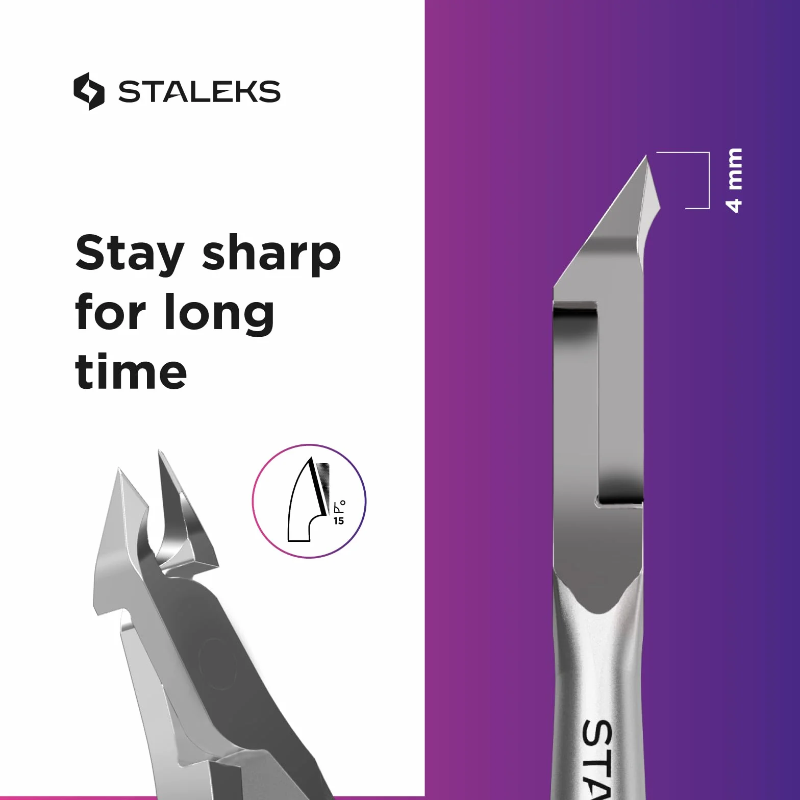 STALEKS Profesjonalne szczypce do paznokci Smart 10 4 mm