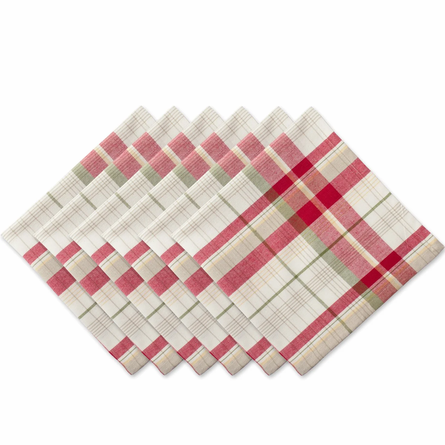 DII Zestaw serwetek w kratę Orchard / 6, 50 cm x 50 cm (zestaw 6 szt.)