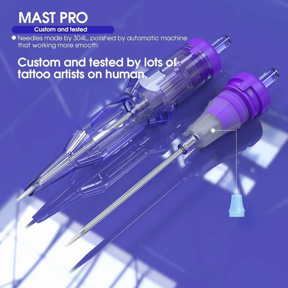 Mast Pro Tattoo Cartridge Needles 20Pieces #12 0.35 1203RL Standard Round Liner Microblading Tattoo Needle Cartridge for Tattoo Machine Pen