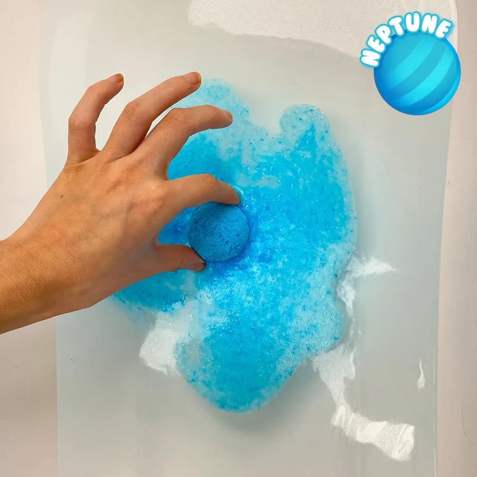 ZIMPLI - 9 x Solar System Baff Bombz, 9 kart z ciekawostkami o planetach, edukacyjne kule do kąpieli dla dzieci, zestaw do nauki o kosmosie, świąteczny prezent dla chłopców i dziewczynek