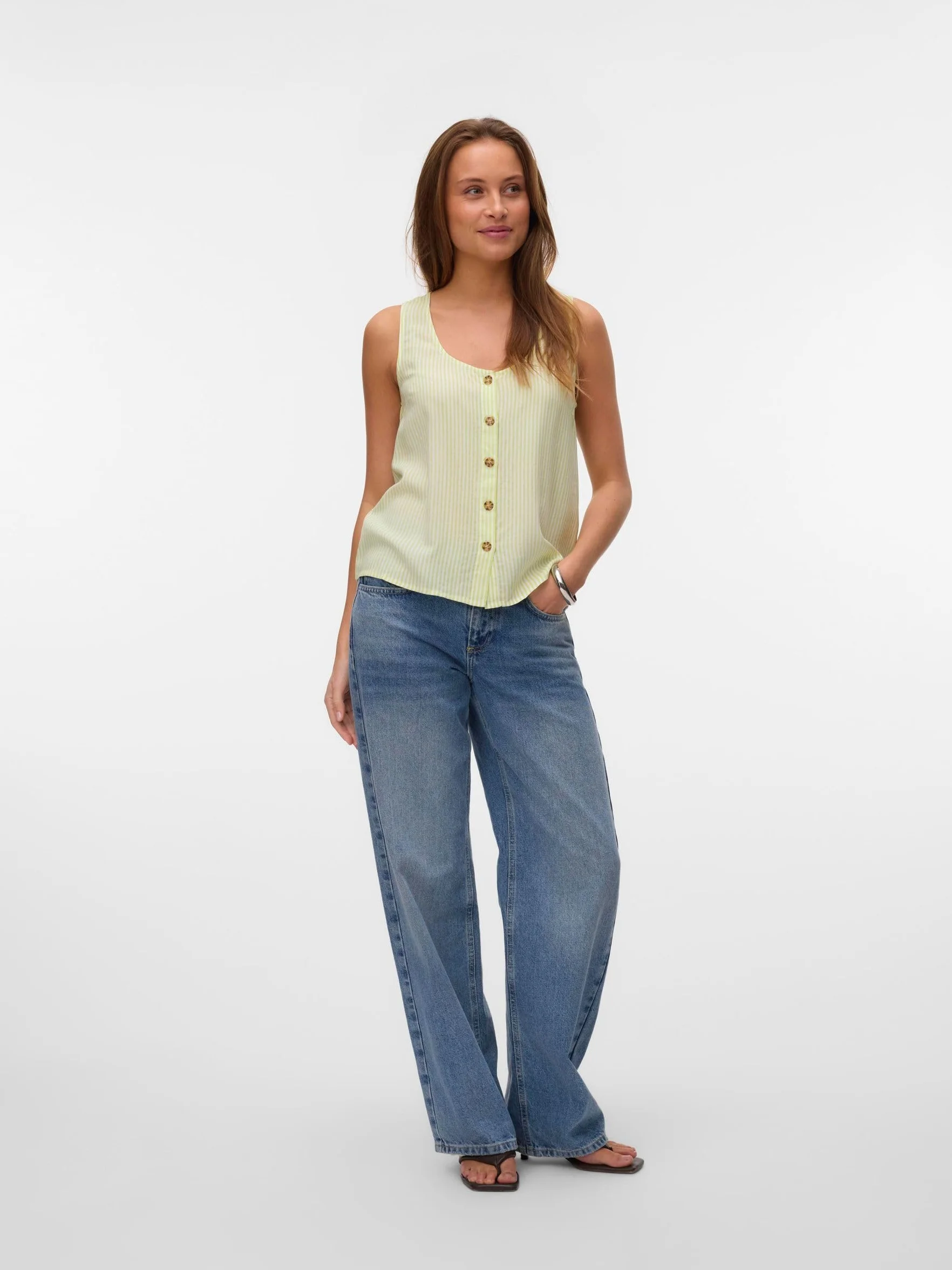 Vmbumpy Sl Shirt WVN Ga Noos, SHADOW LIME, L