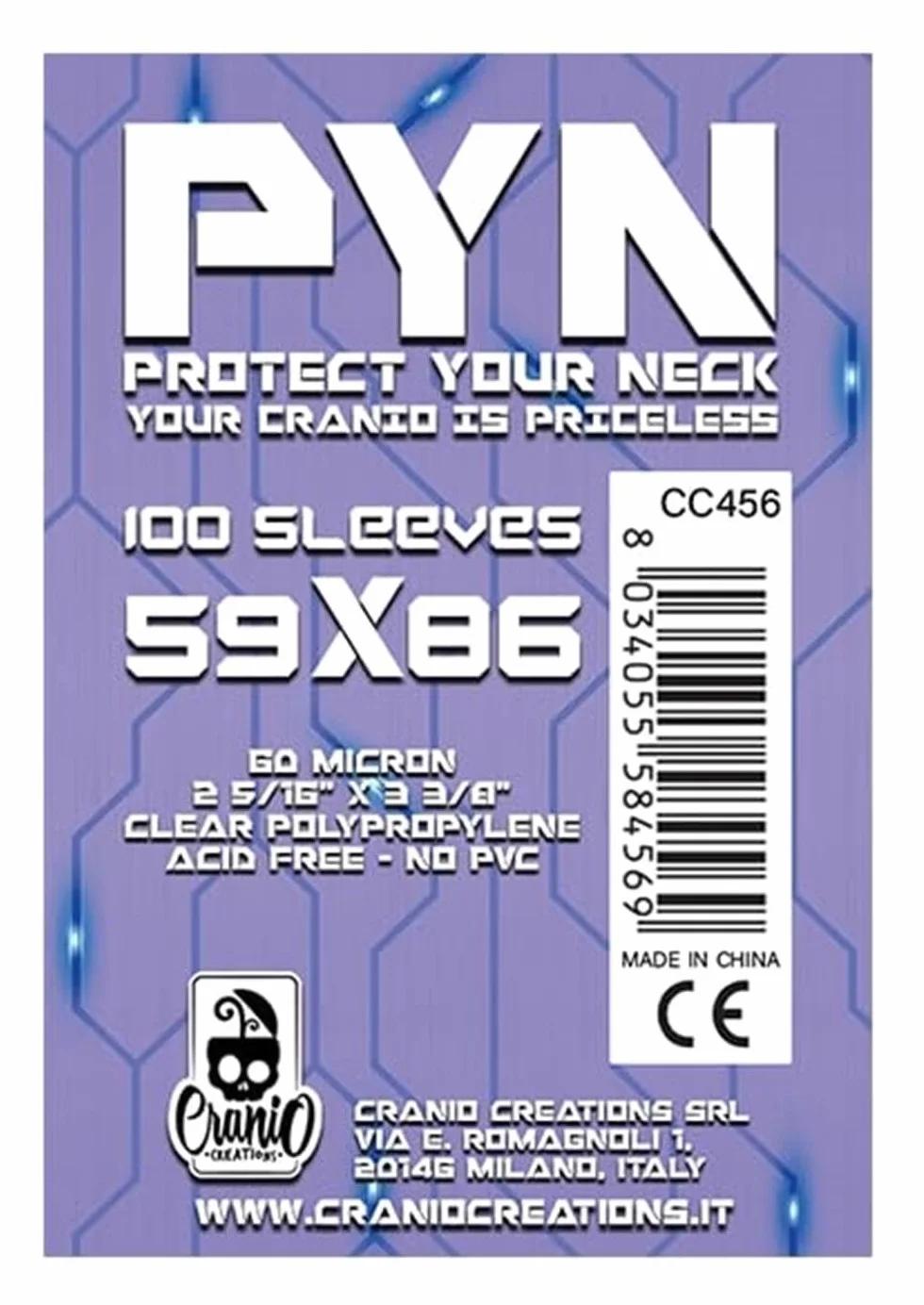PYN 59x86, Chroń Swoje Karty Do Gry, Pakiet 100 Soreczek