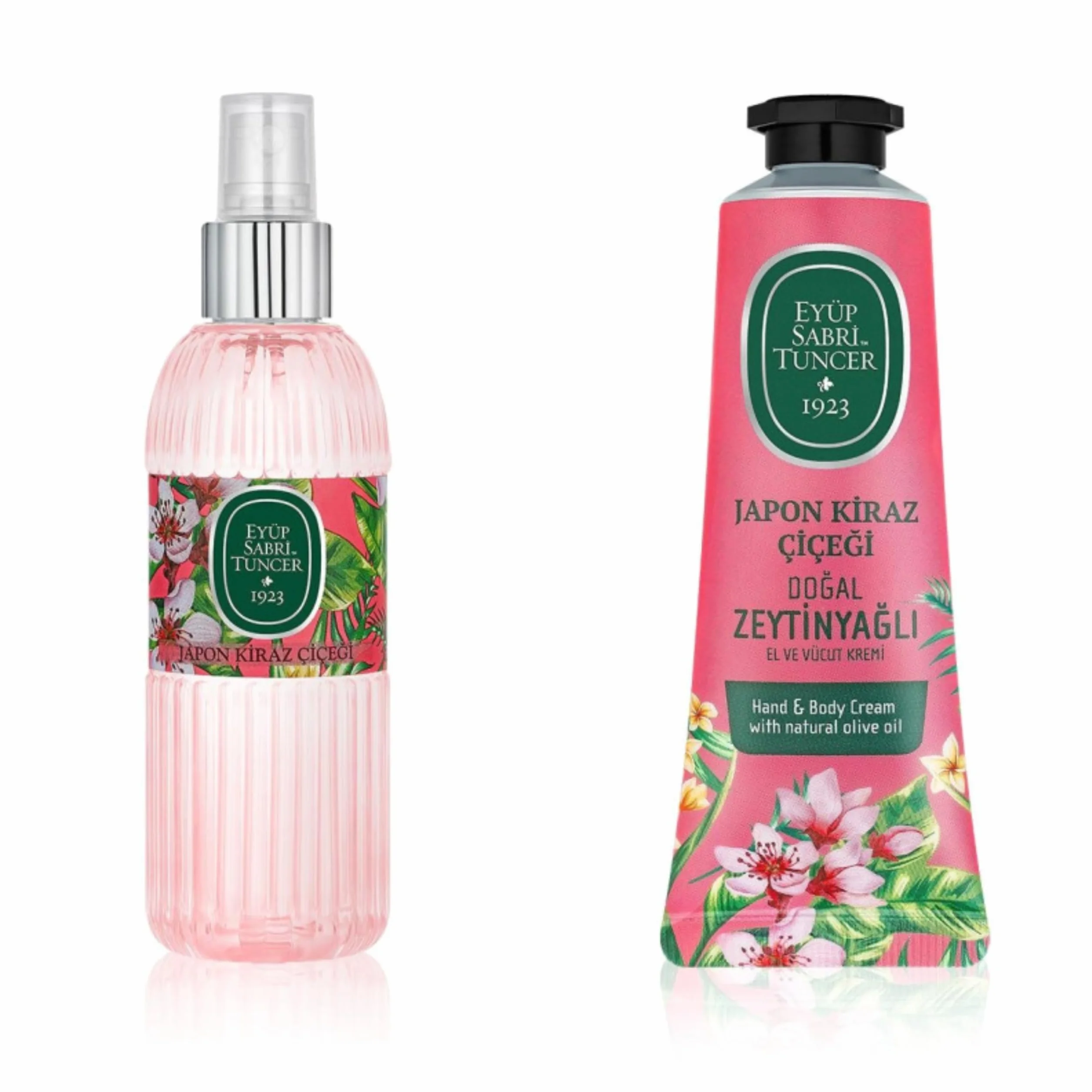 Eyüp Sabri Tuncer Woda Kolońska Japanese Cherry Blossom 150 ml + Krem do Rąk i Ciała z Naturalną Oliwą z Oliwek 50 ml