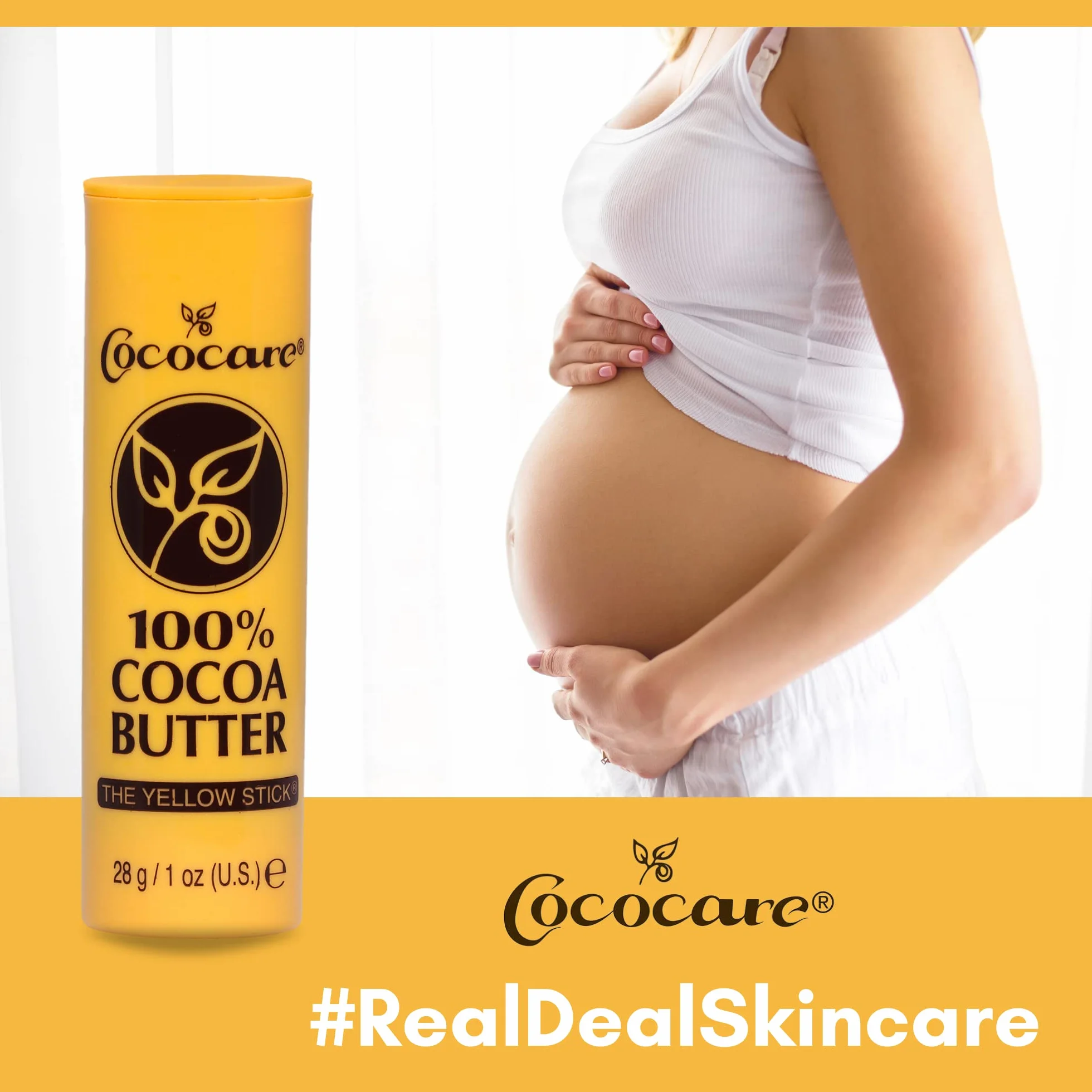COCOCARE Cococare masło kakaowe kij, 1 unce (opakowanie 2 szt.)