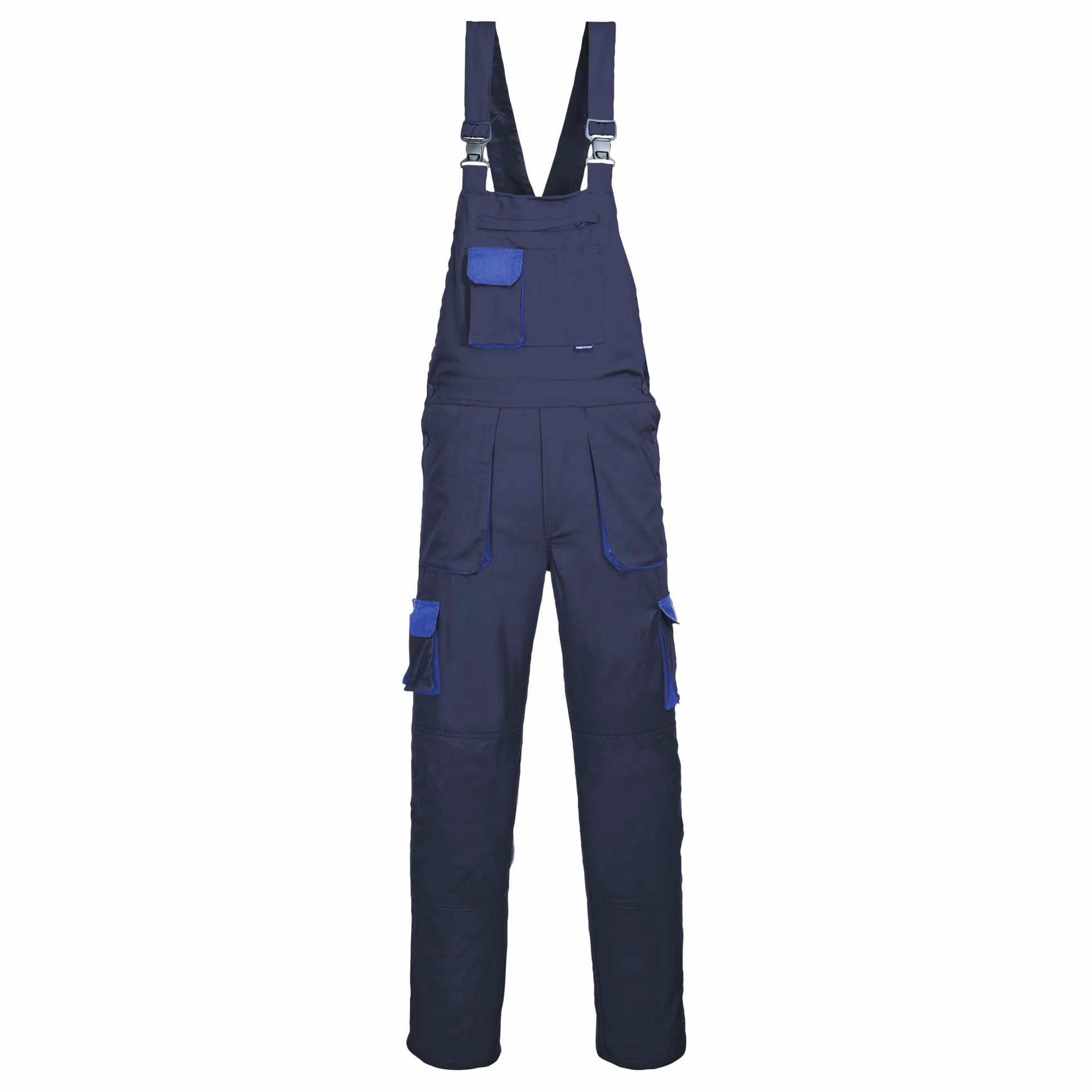 Portwest TX12 Ogrodniczki dwukolorowe Texo., Granatowy, Regular, Rozmiar L