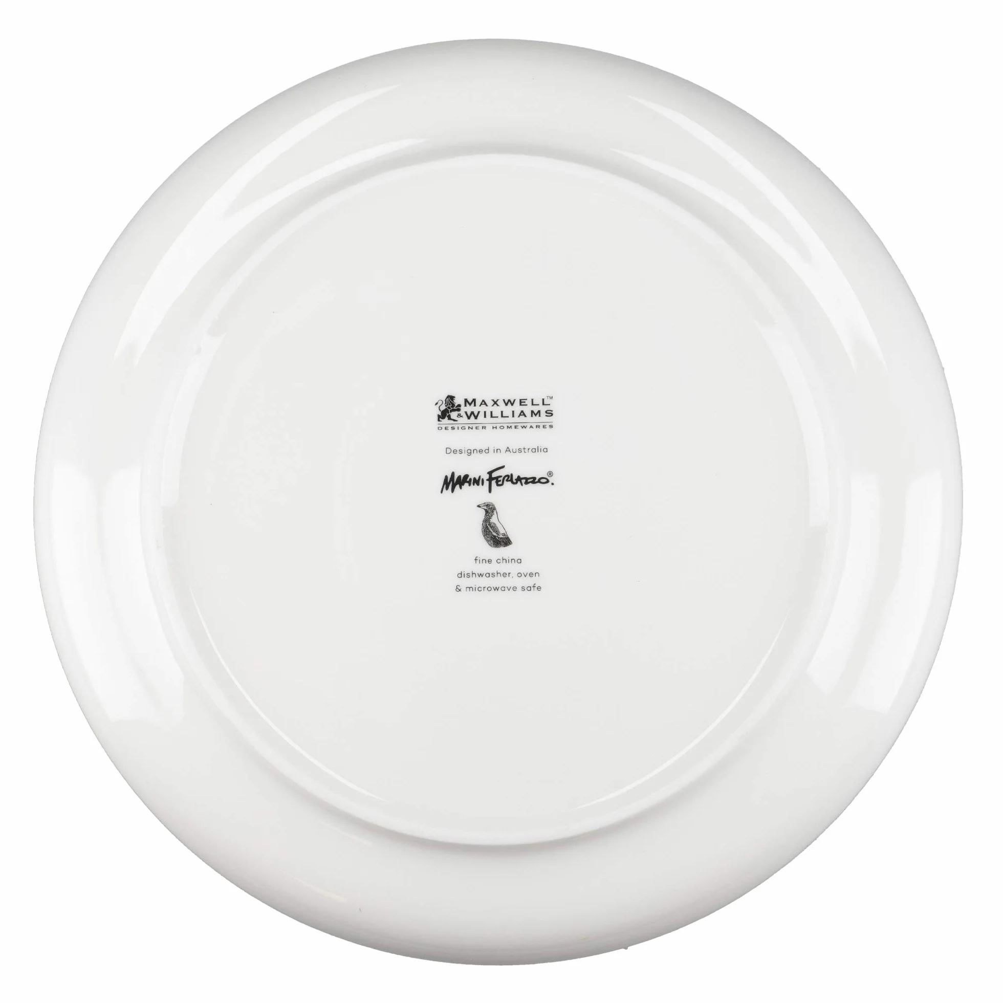 Maxwell & Williams Marini Ferlazzo Birds Dekoracyjna płyta boczna z australijskim wzorem sroki, pudełko na prezent, delikatna porcelana, biała, 20 cm