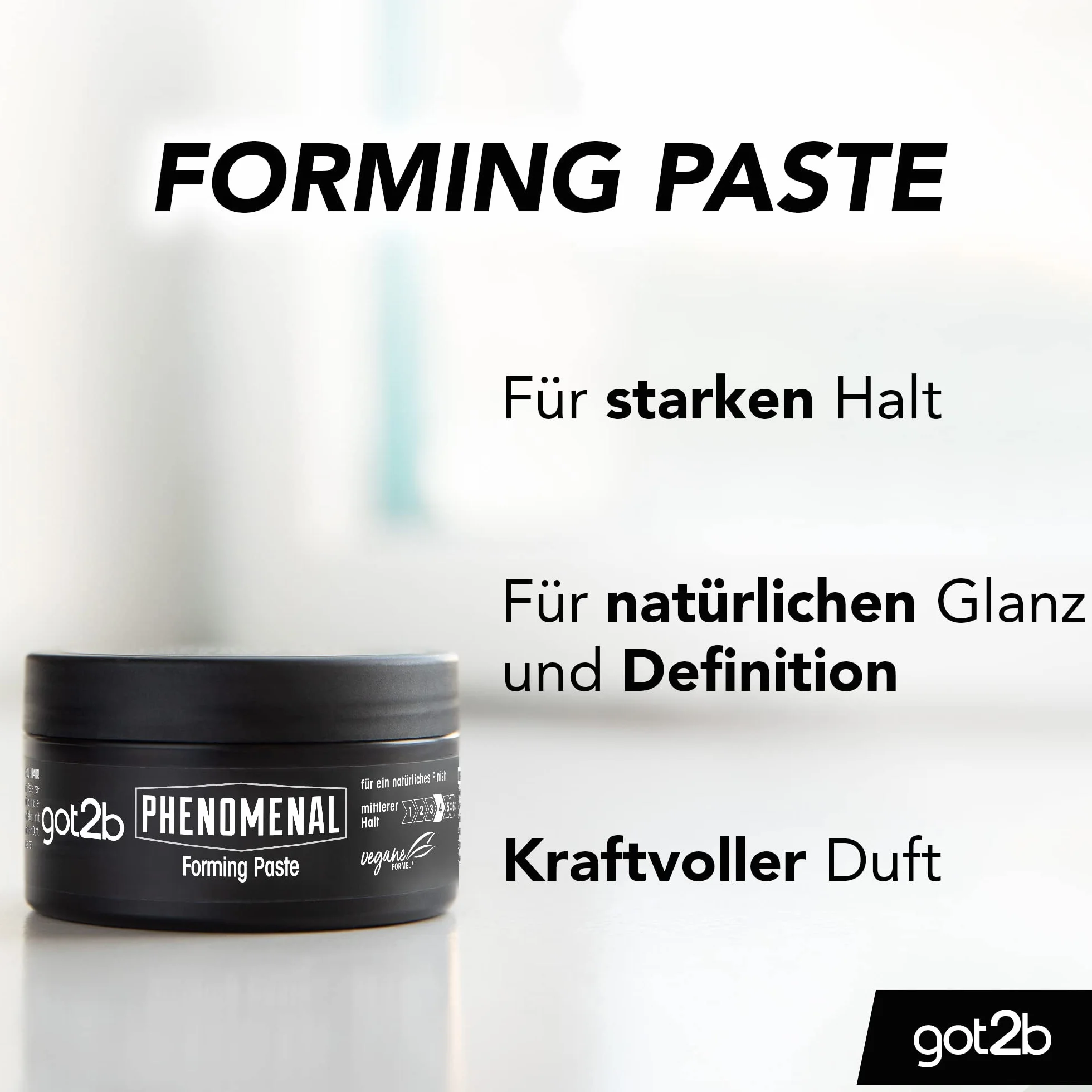 got2b Phenomenal Forming Paste Halt 3 (100 ml), pasta do stylizacji dla fenomenalnego, naturalnie wyglądającego stylu i mocnego zapachu