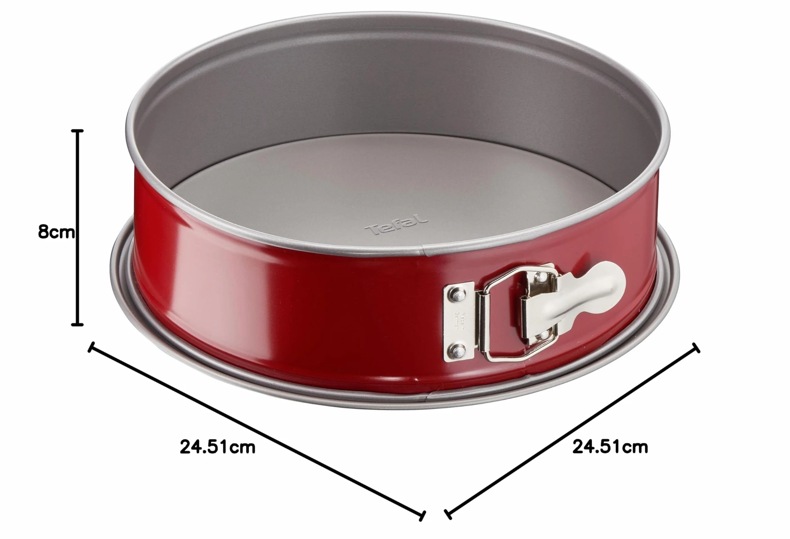 Tefal 1641214 Delibake forma do pieczenia z zawiasami, 23 cm, czerwień węglowa