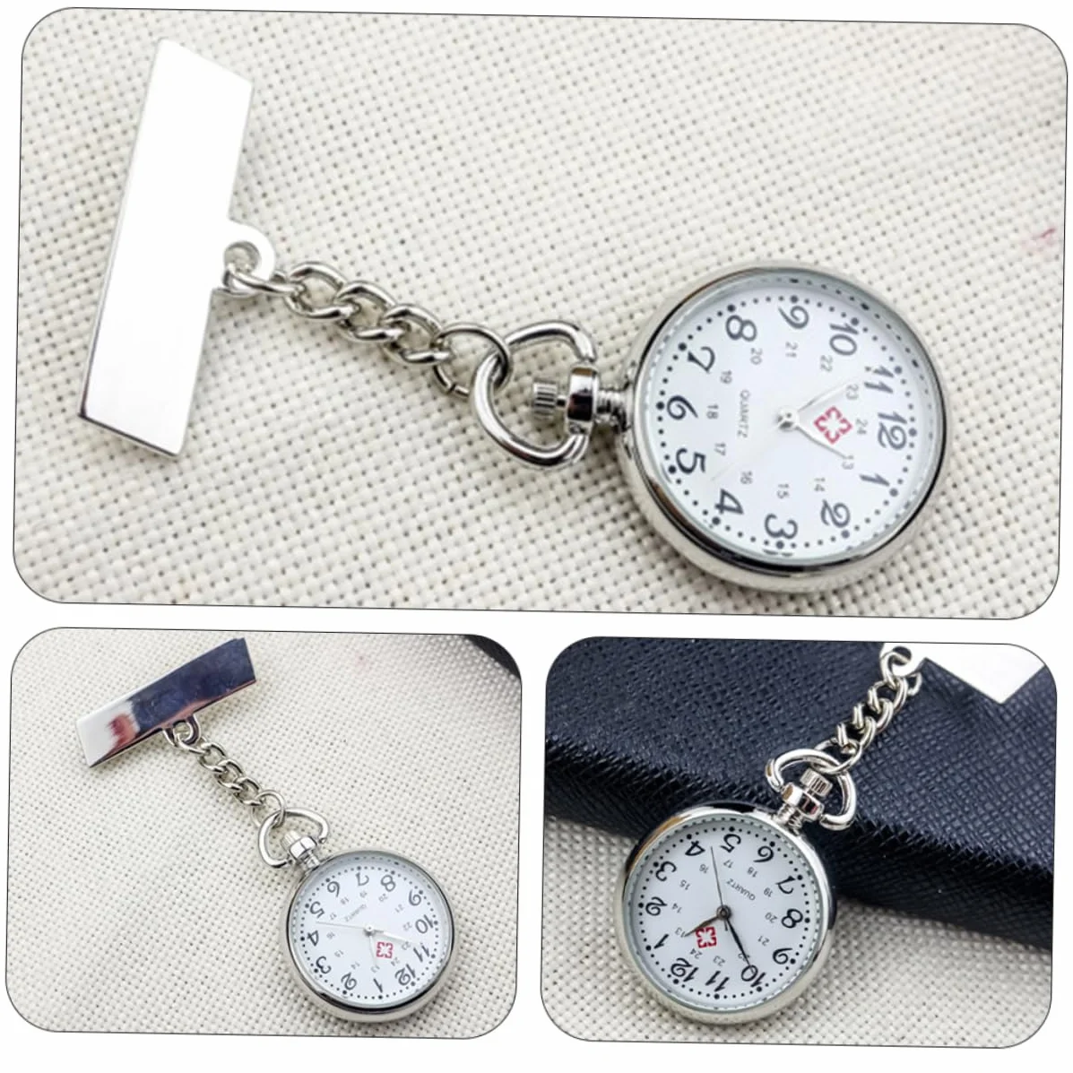 Amosfun 2 Sztuk Zegarek Kieszonkowy Relojes Para Mujeres Dziewczyna Zegarek Zegarek Damski Zegarki Dla Dziewczynek Klips Do Kluczy Zegarek Kieszonkowy Pielęgniarka Zegar Kieszonkowy Moda