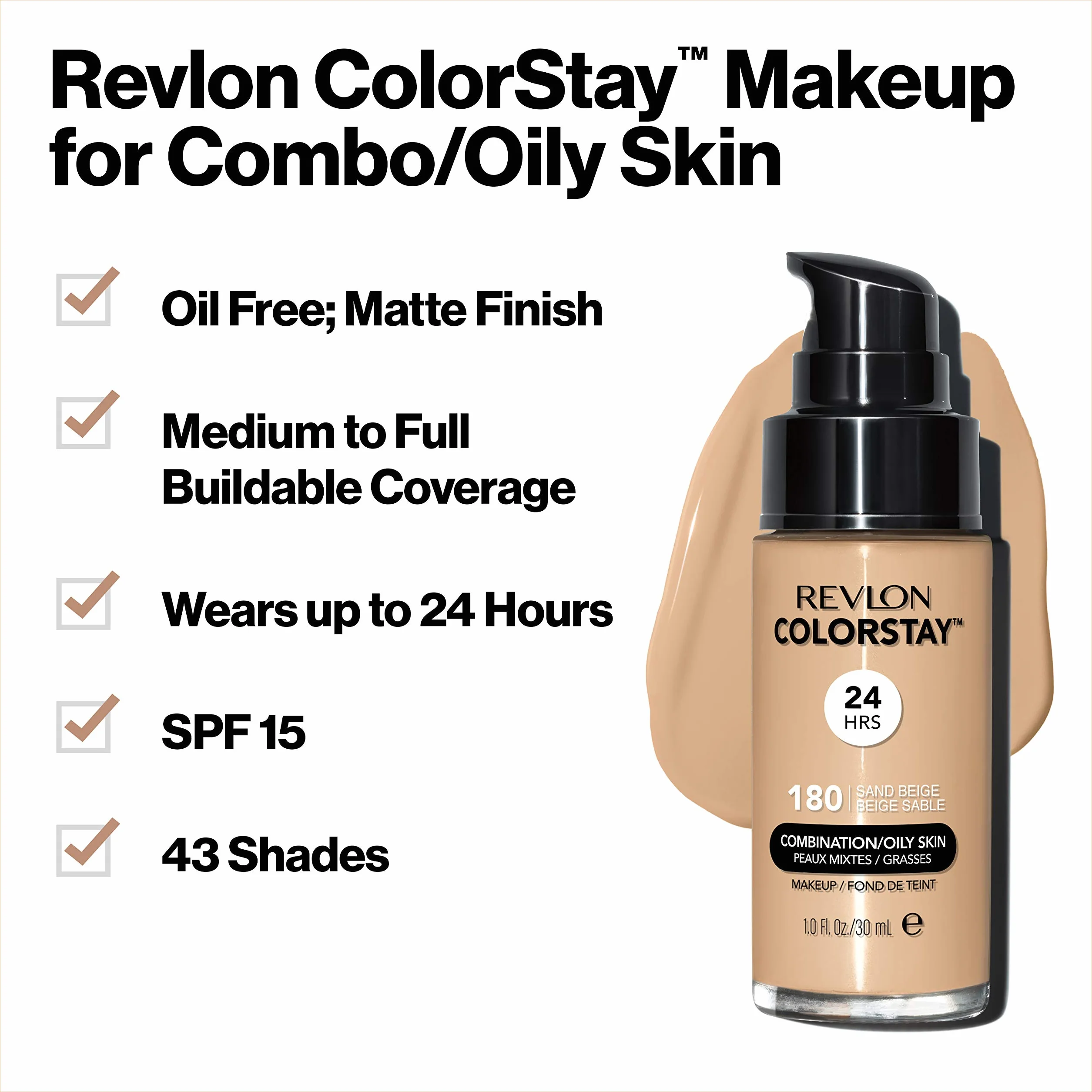 Revlon Colorstay Pump Nr 340 Podkład, 30 ml