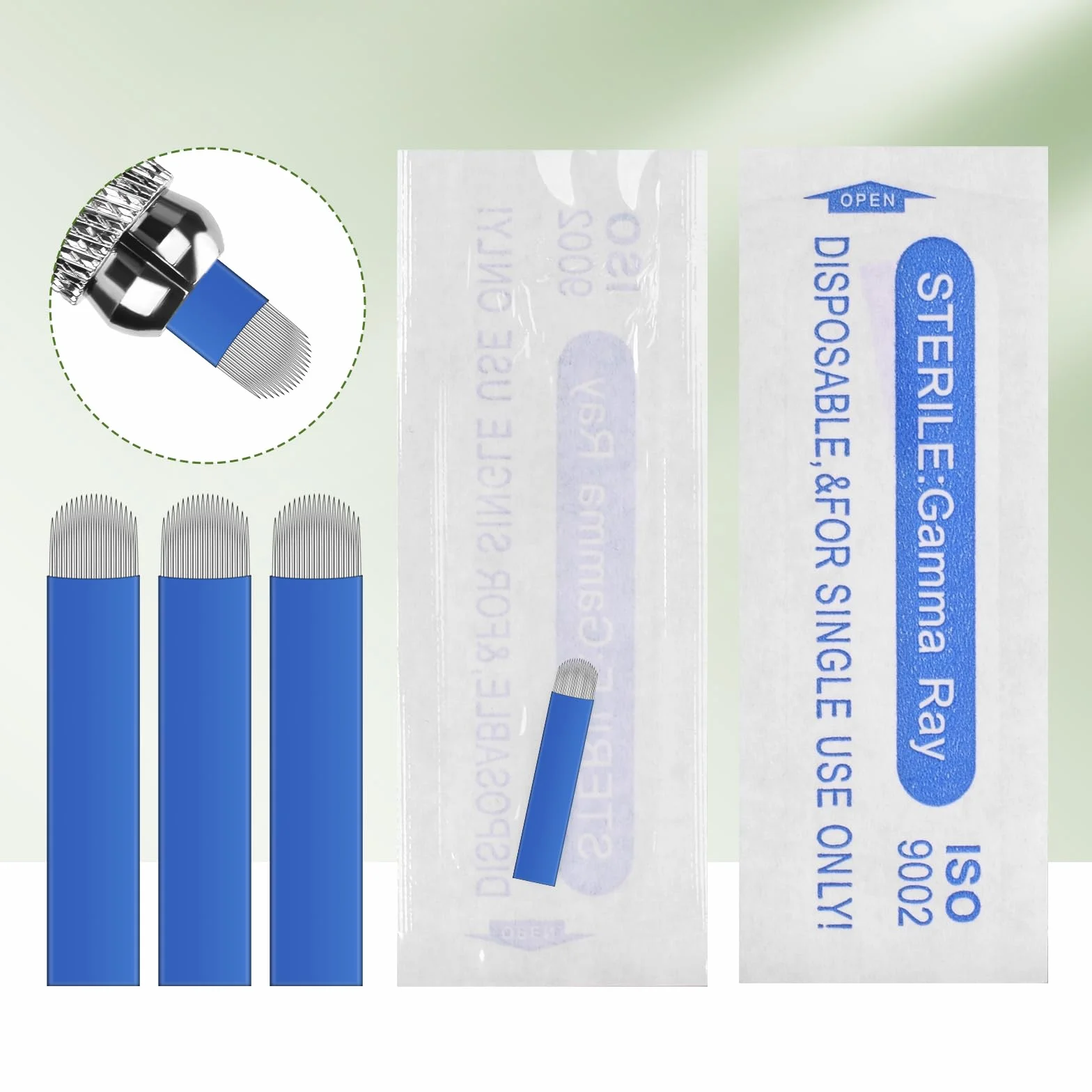 ATOMUS Zestaw igieł Microblading 14-pin 18U do makijażu permanentnego brwi 50 szt