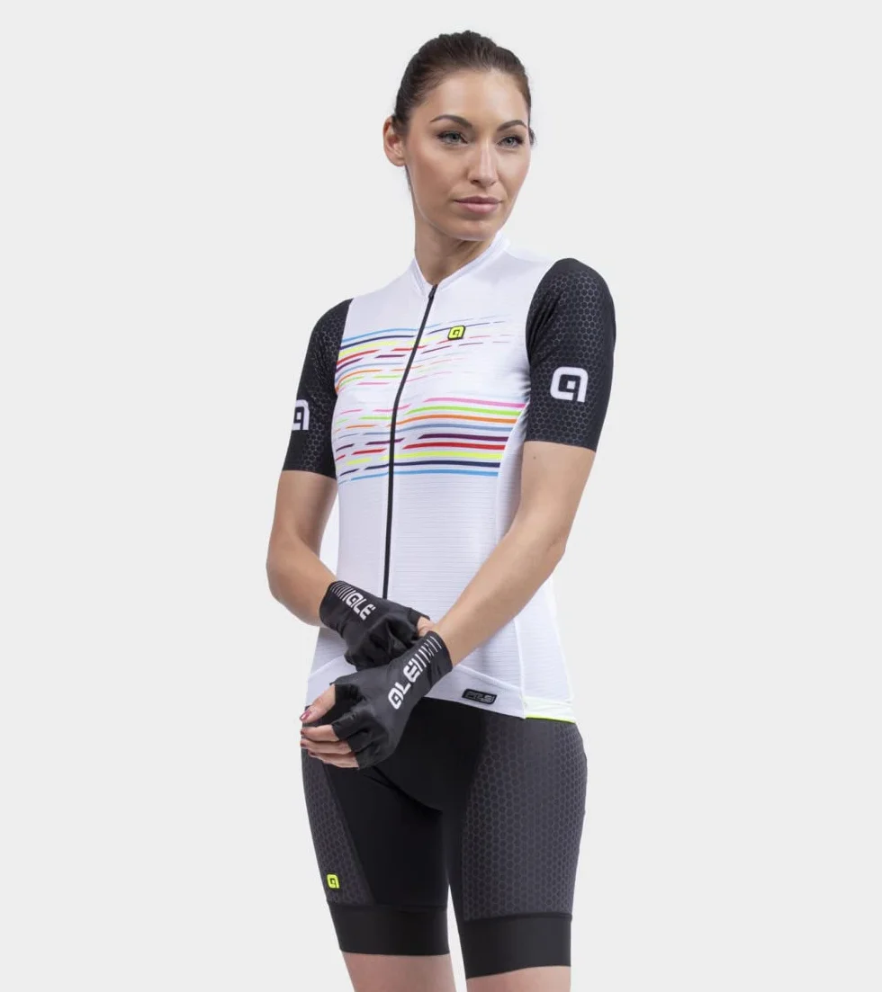 Alé Cycling damska koszulka z krótkim rękawem z logo PRS, biała, L