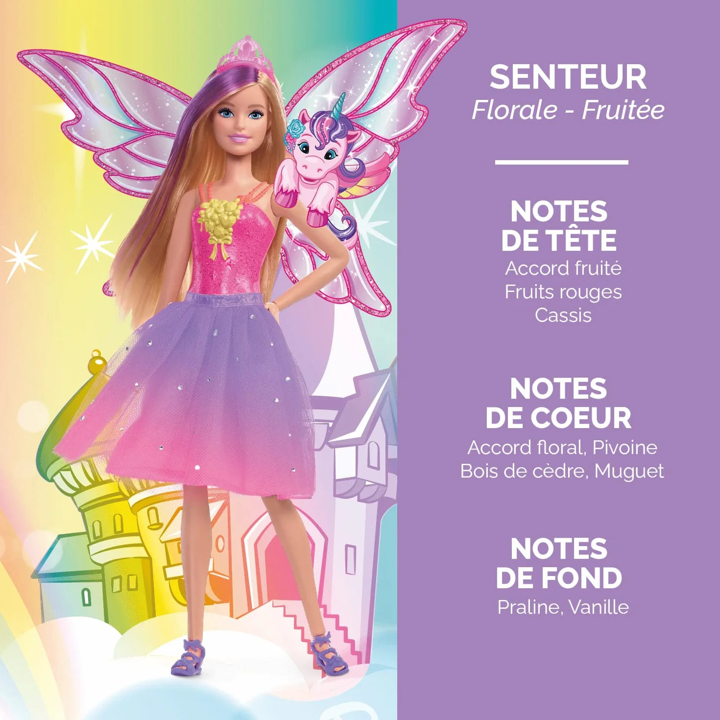 BARBIE zestaw perfum woda toaletowa dla dzieci 30 ml + spray zapachowy 100 ml kwiatowo-owocowy