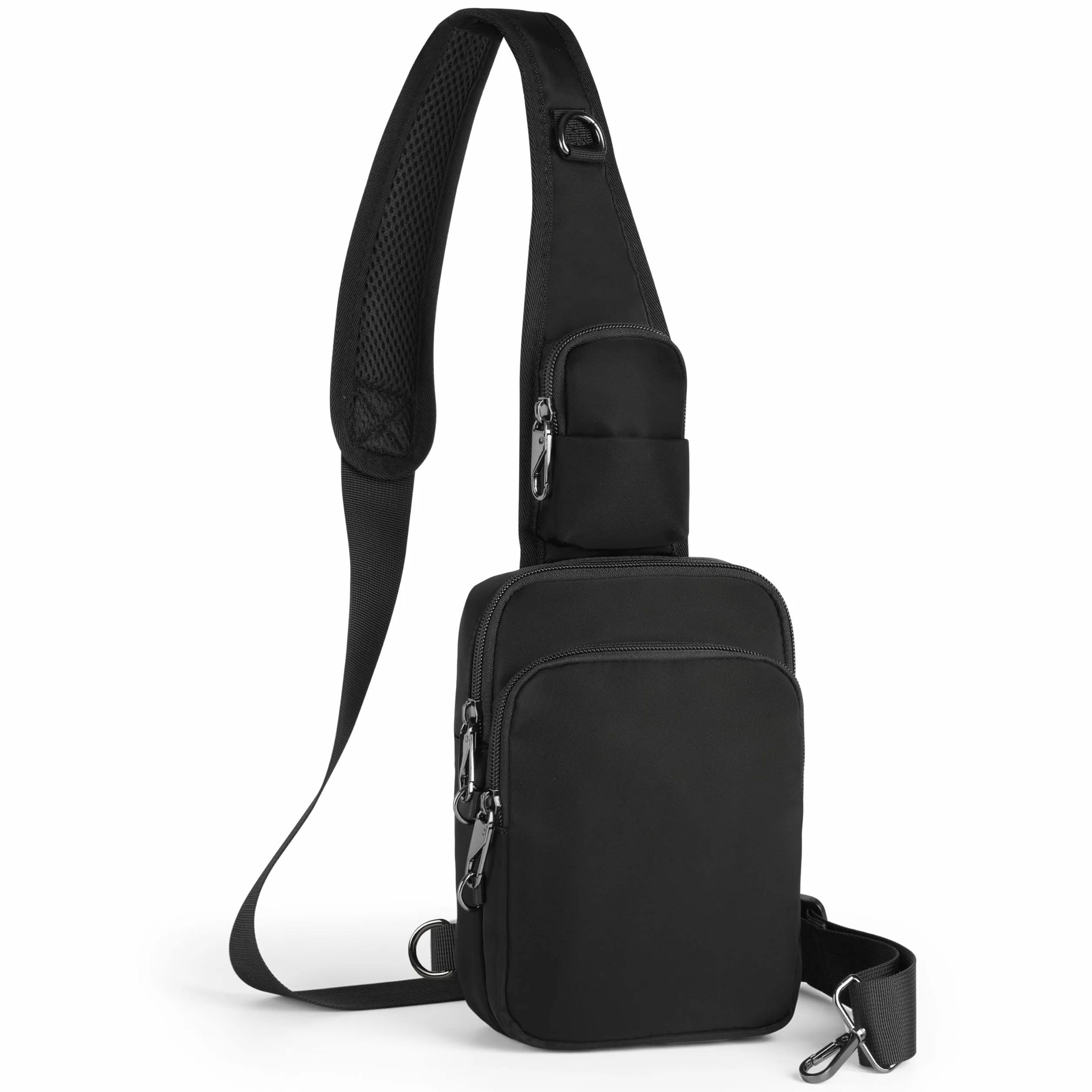 BROADREAM Antykradzieżowa torba na ramię Sling Chest Crossbody Bag torba na ramię męska damska mała męska torebka z zamkiem błyskawicznym i blokadą RFID
