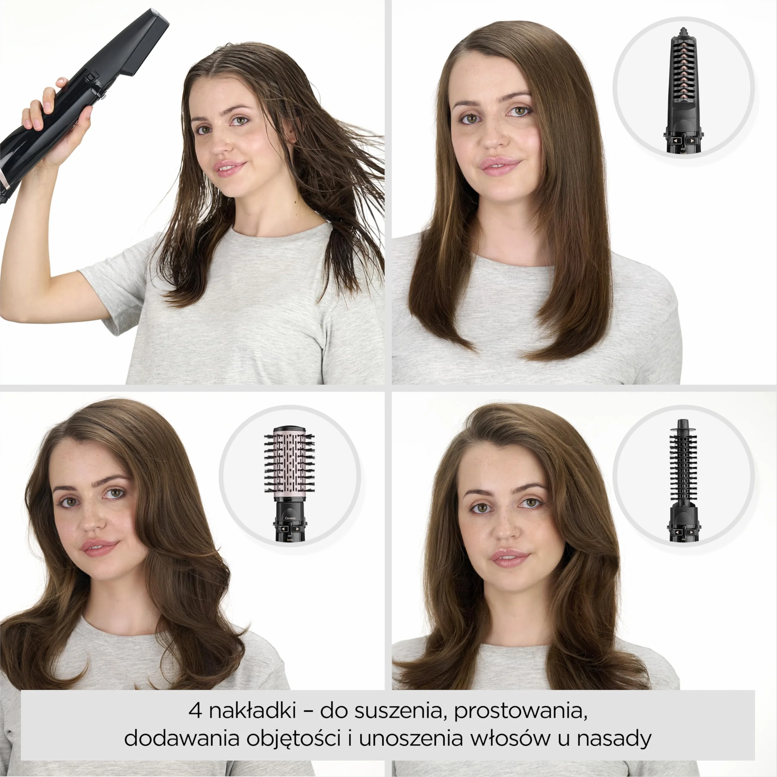 BaByliss AS200E obrotowa szczotka z gorącym powietrzem 1000 W jonowa stylizacja włosów czarna