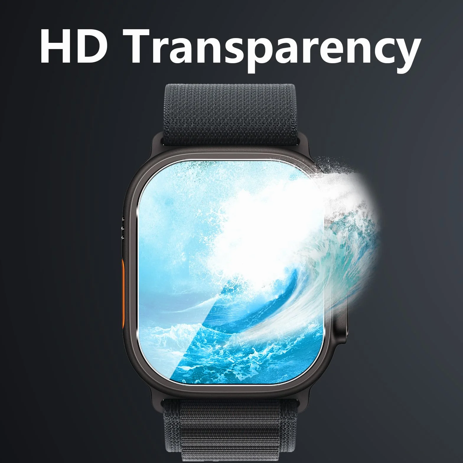 Folia ochronna do zegarka Apple Watch Ultra 3 49 mm do szkła pancernego, 3 sztuki folii ze szkła hartowanego, folia ochronna na wyświetlacz, odporna na zarysowania, ultra cienka ochrona
