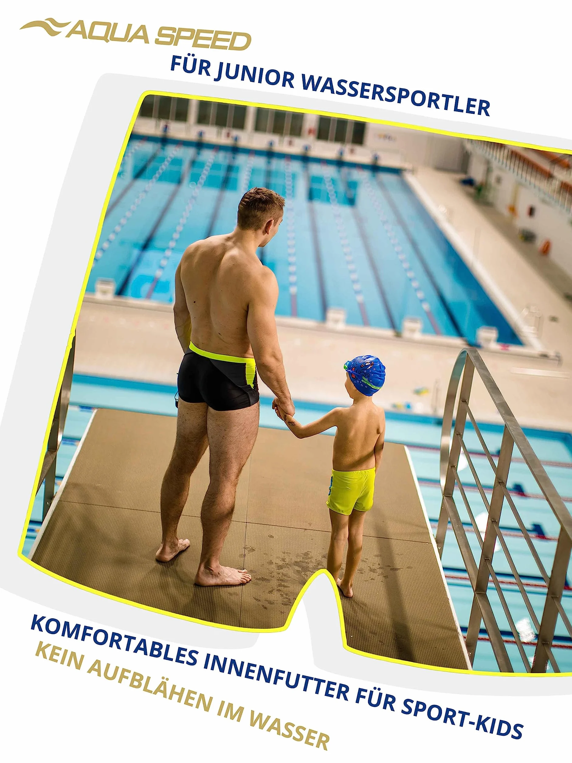 Aqua Speed boys swim trunks | Swimming trunks | 104-152 cm | Modern | Perfect Fit | UV protection | Chlorine resistant | Drawstring