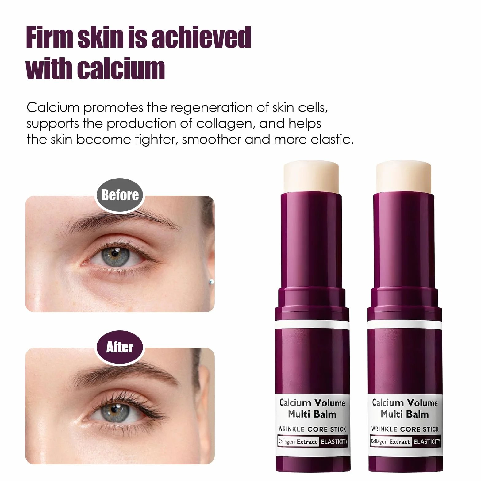 Cemenrete Calcium Multi Balm 2 sztuki przeciwstarzeniowy ujędrniający koreański korektor do skóry nawilżający balsam do oczu szyi twarzy