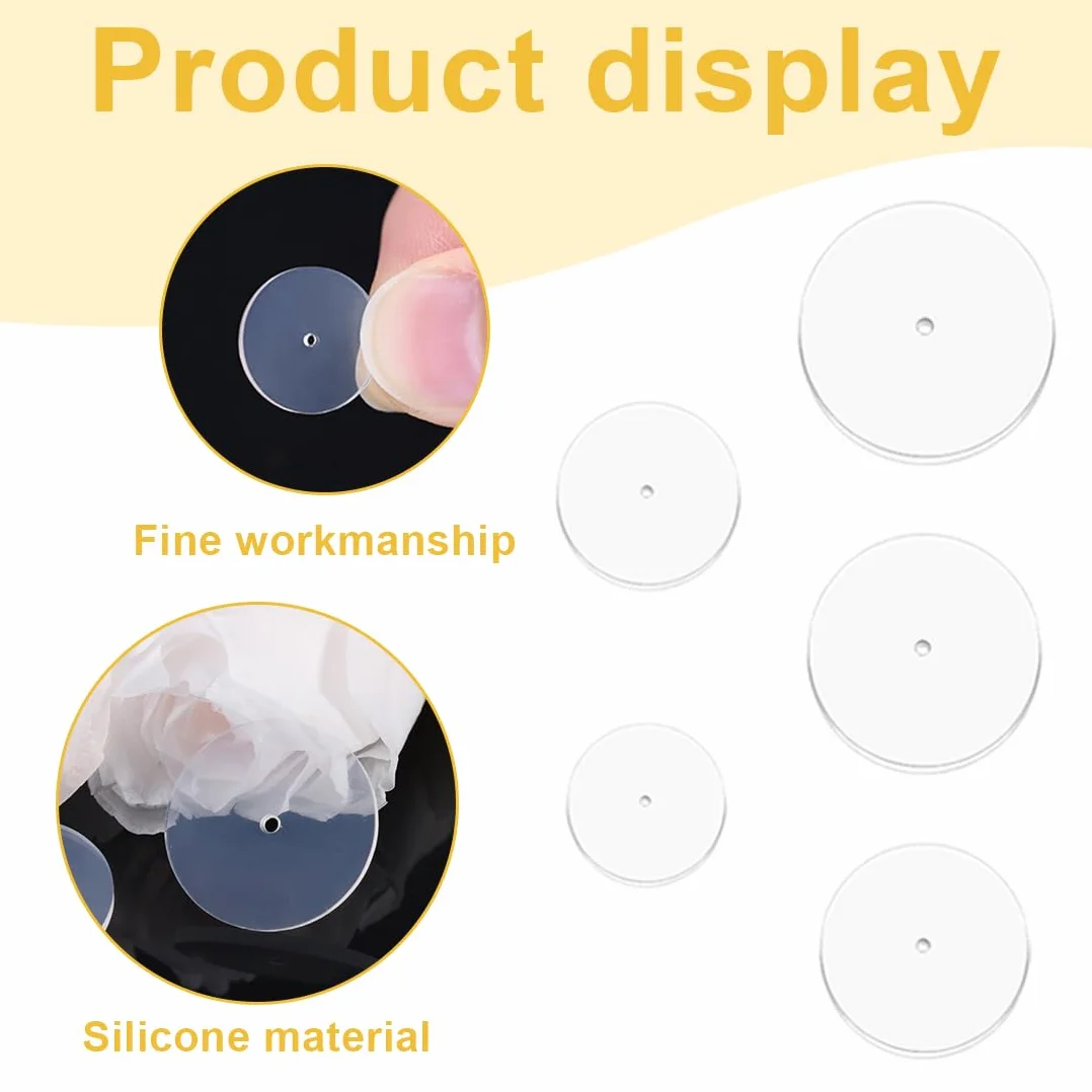 WeddHuis 60 sztuk anty-keloid krążek do piercingu krążka silikonowe zatyczki do kolczyków, 60pcs