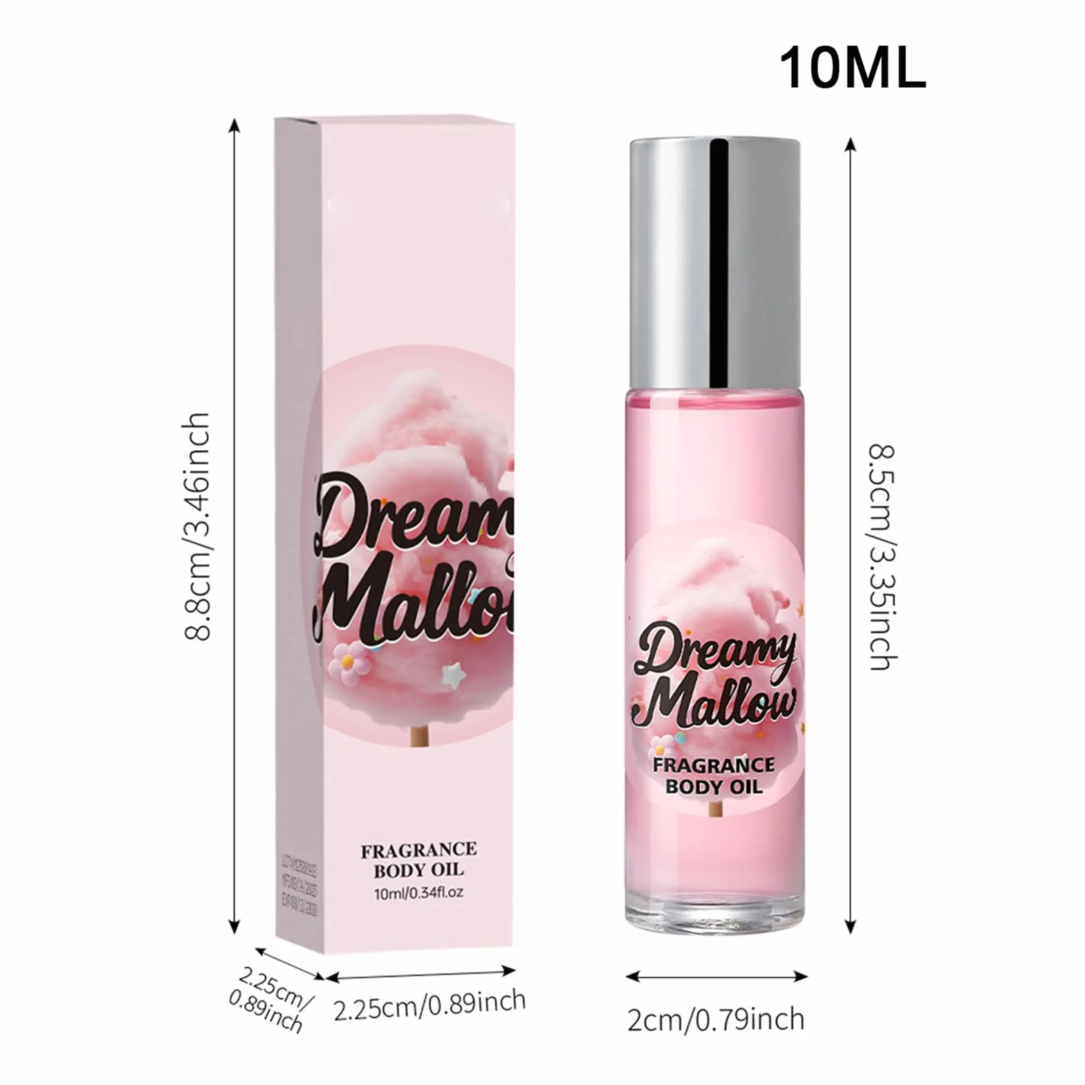 Perfumy Marshmallow Blush, Słodki, długotrwały zapach w sprayu, 10 ml Delikatna mgiełka do ciała dla kobiet, Delikatny deserowy zapach Romantyczne perfumy do noszenia na co dzień pracy, Randki, Pod