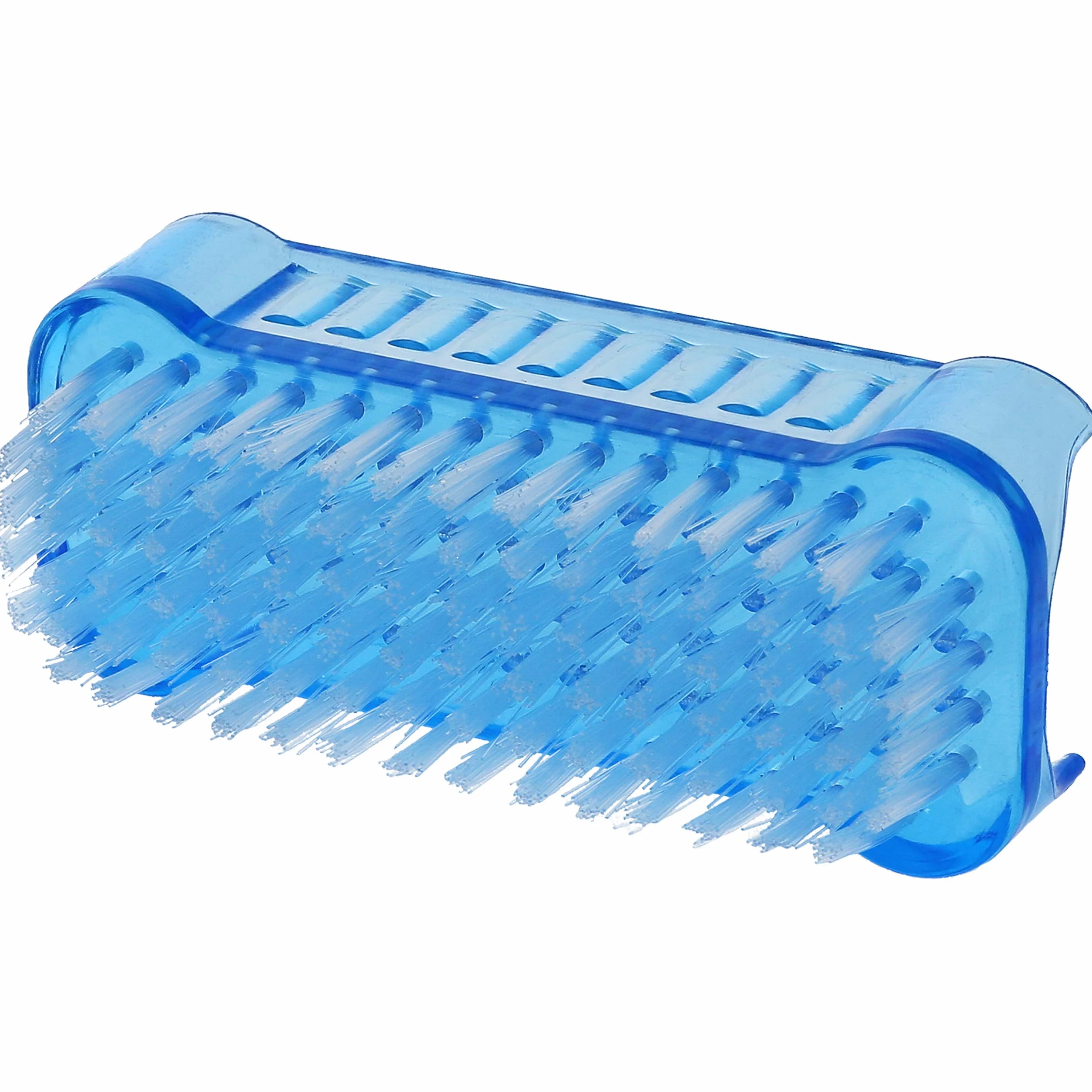 COM-FOUR® 6x szczotka do mycia rak w jasnych kolorach - szczoteczka do paznokci do mycia rak i paznokci [wybór jest rózny] (6 sztuk - przezroczysty + czerwony + niebieski)