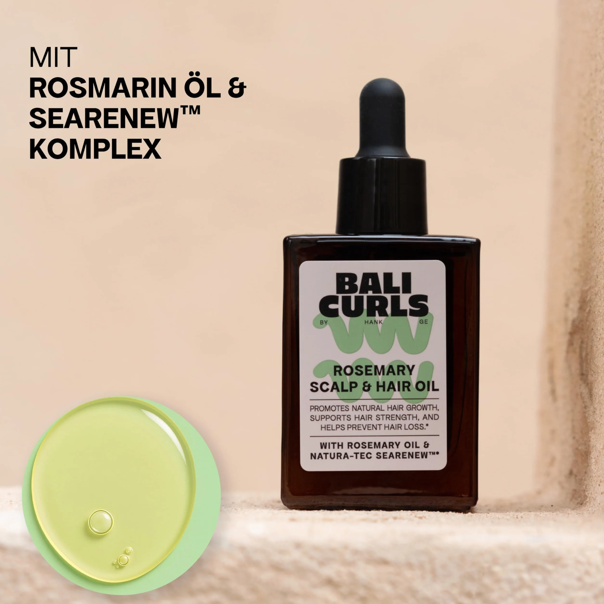 Bali Curls Rosemary Grow Scalp & Hair Oil - olejek do włosów z rozmarynem, olejkiem sapotowym i mikroalgami - 50 ml