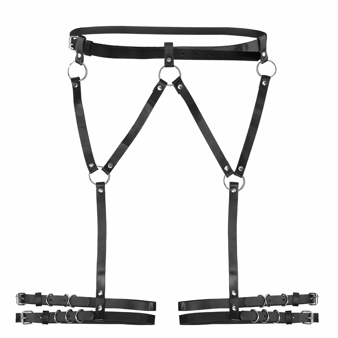 Gothic Chains Chains Gotycki skórzany łańcuszek do ciała dla kruka skórzany łańcuszek na brzuch łańcuch na brzuch dla kobiet biżuteria festiwalowa