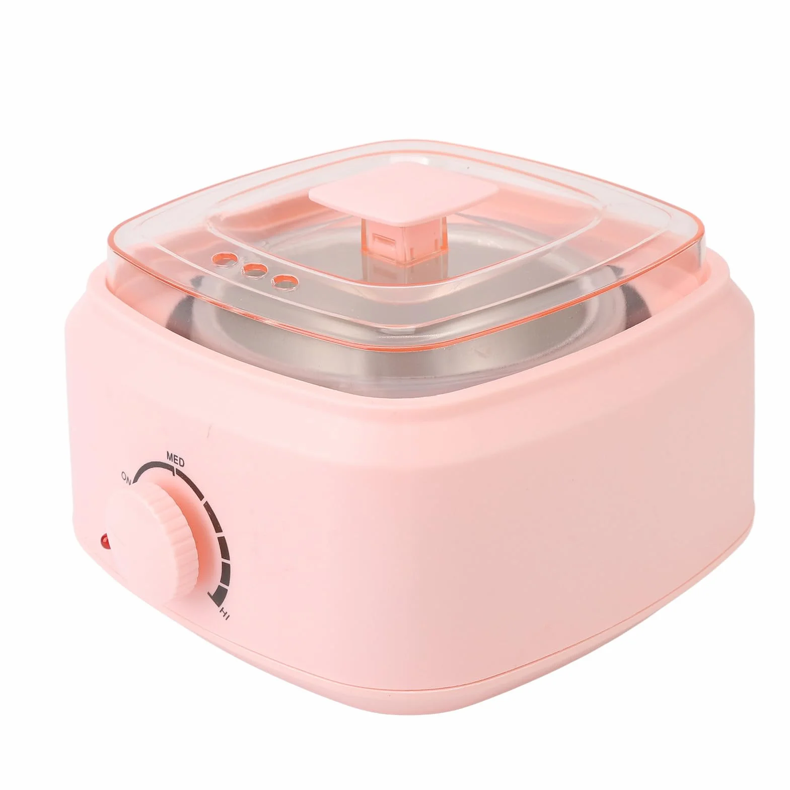 Podgrzewacz do Wosku, Uroczy Podgrzewacz do Wosku w Kolorze Różowym, Zestaw Elektryczny Podgrzewacz do Gorącego Wosku Mini Rose do Depilacji z przezroczystą pokrywką dla (Wtyczka