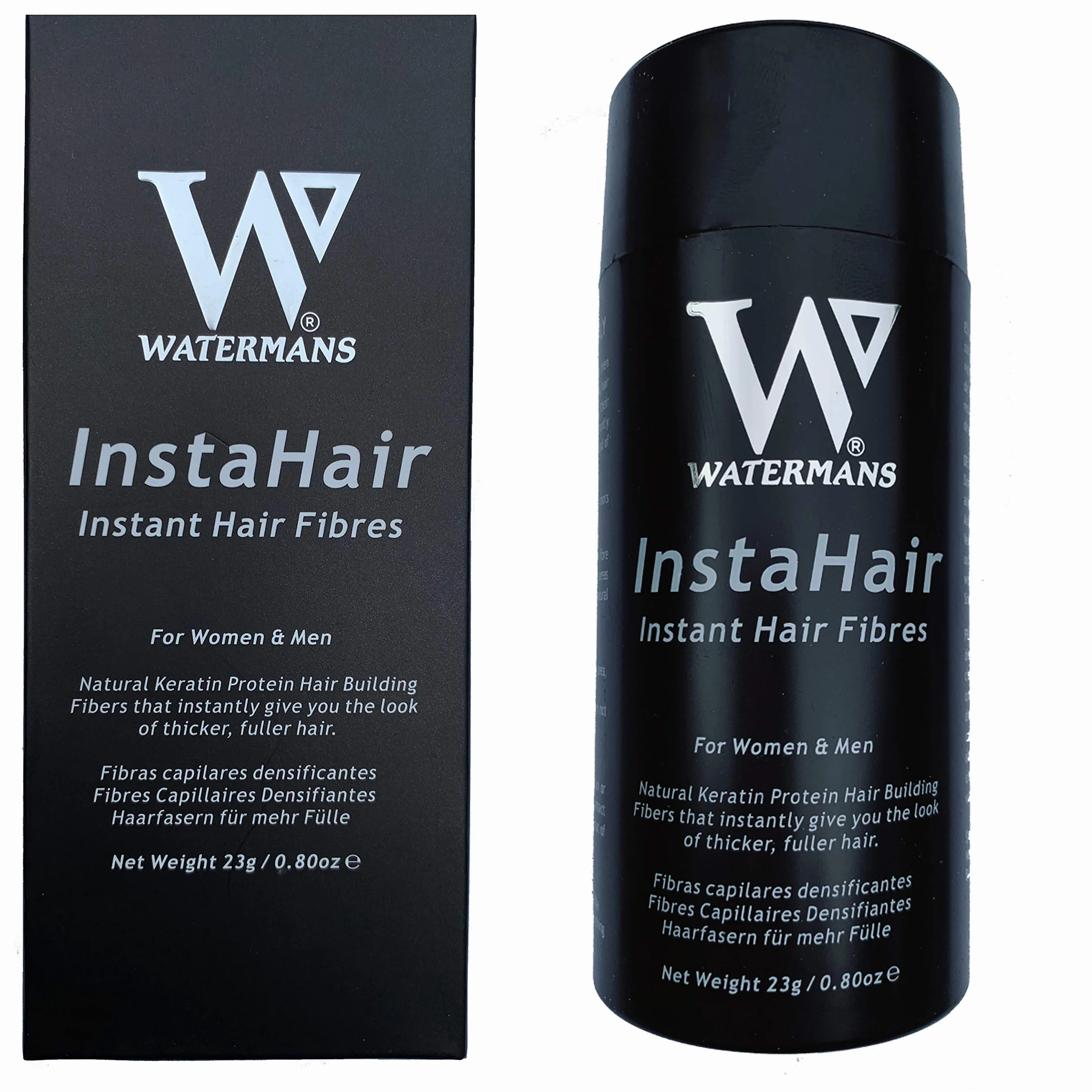 InstaHair Hair Building Fibers Dark Brown 23g - Włókna do włosów korektor na wypadanie włosów
