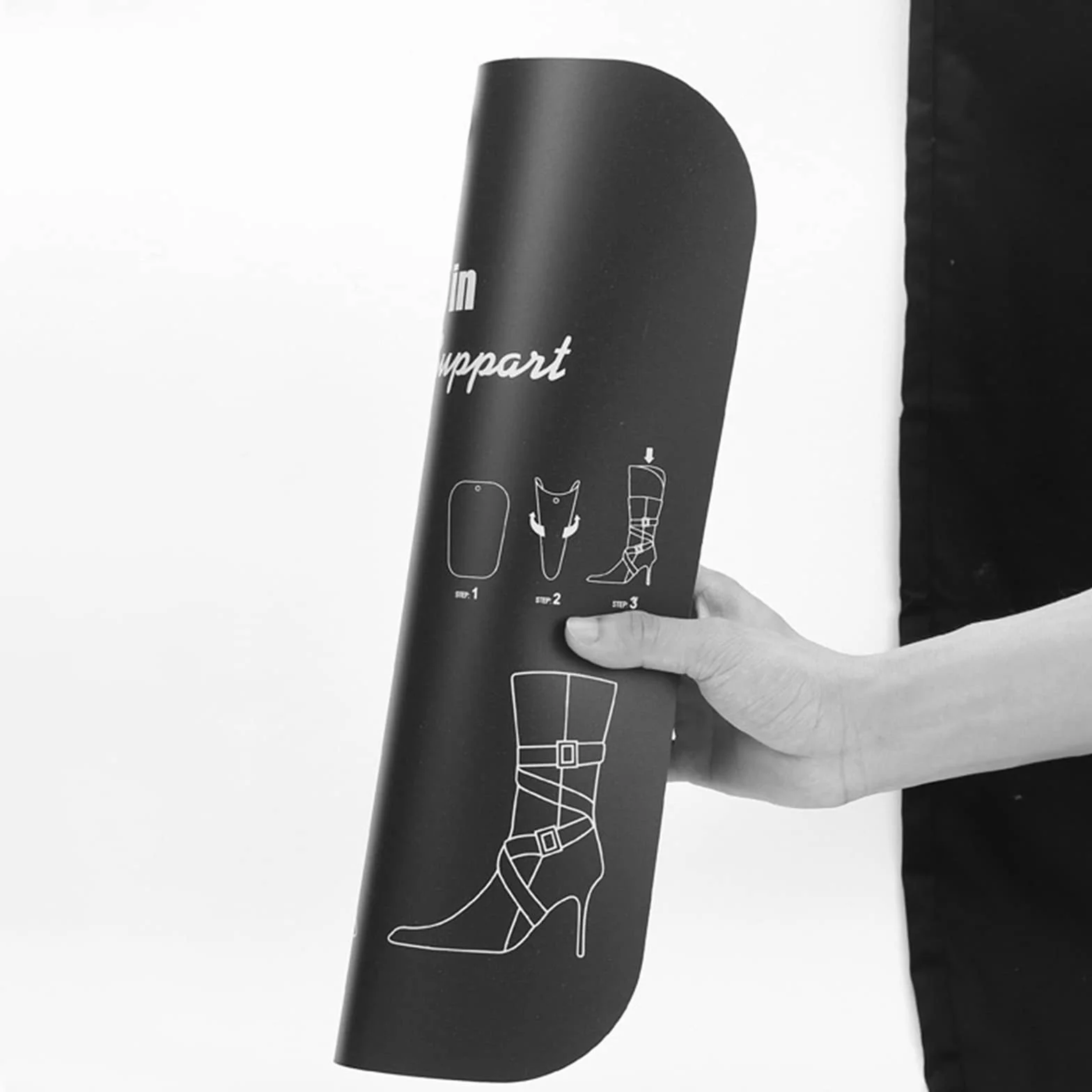 12 Sztuk Boot Shaper Board, wkładek w kształcie butów, wkładki formujące kozaki, czarne napinacze do butów, stojak z tworzywa sztucznego, wysokie podparcie butów (16 cala)