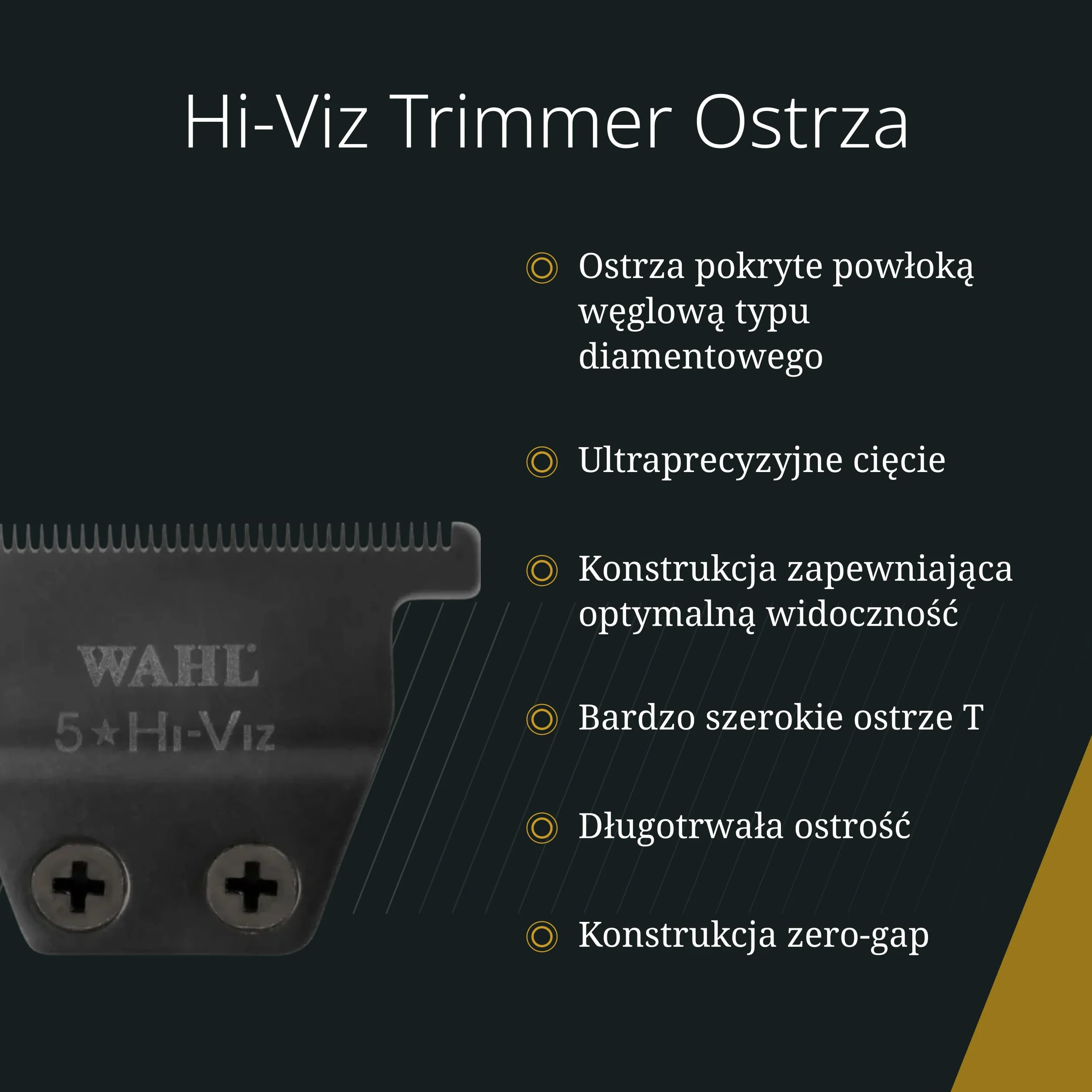Wahl Hi-Viz Wymienne ostrza do trymera - diamentowa powłoka węglowa, ultraprecyzyjne ostrze 0,4 mm z zerową szczeliną - Opakowanie 12 szt