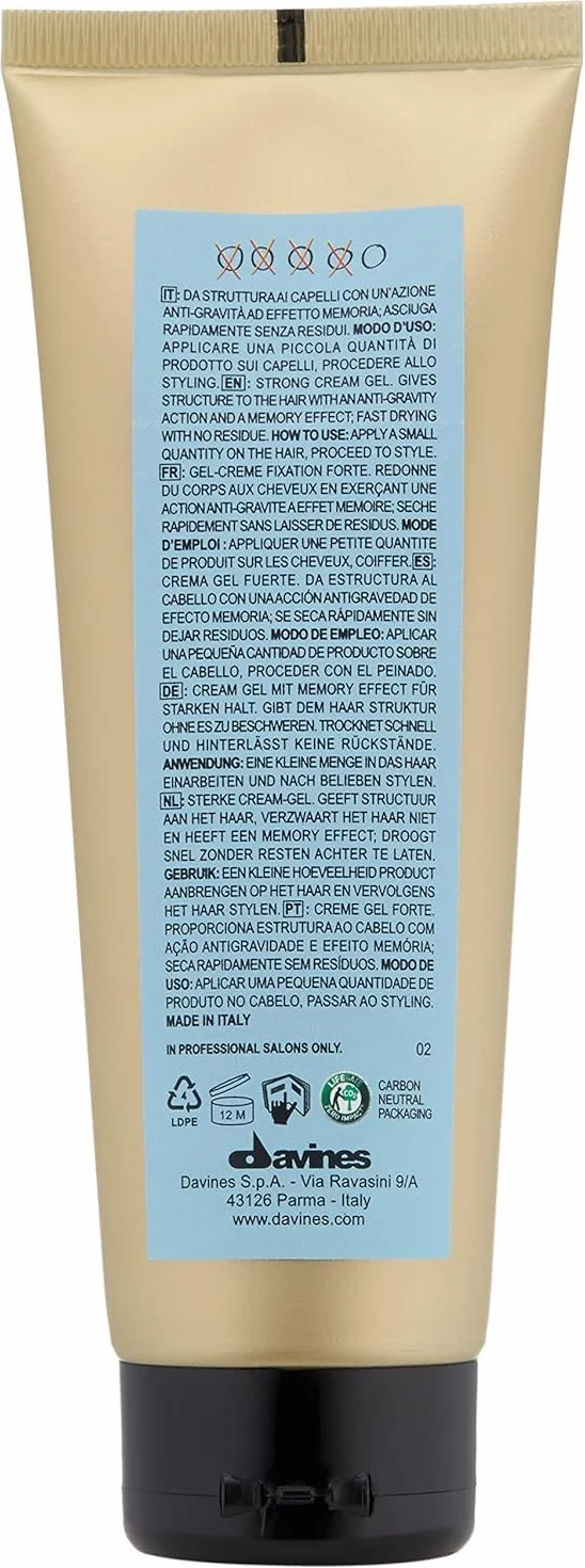 Davines More Inside This Is A Strong Hold Cream Gel (For Firm Polished Looks) 125 ml