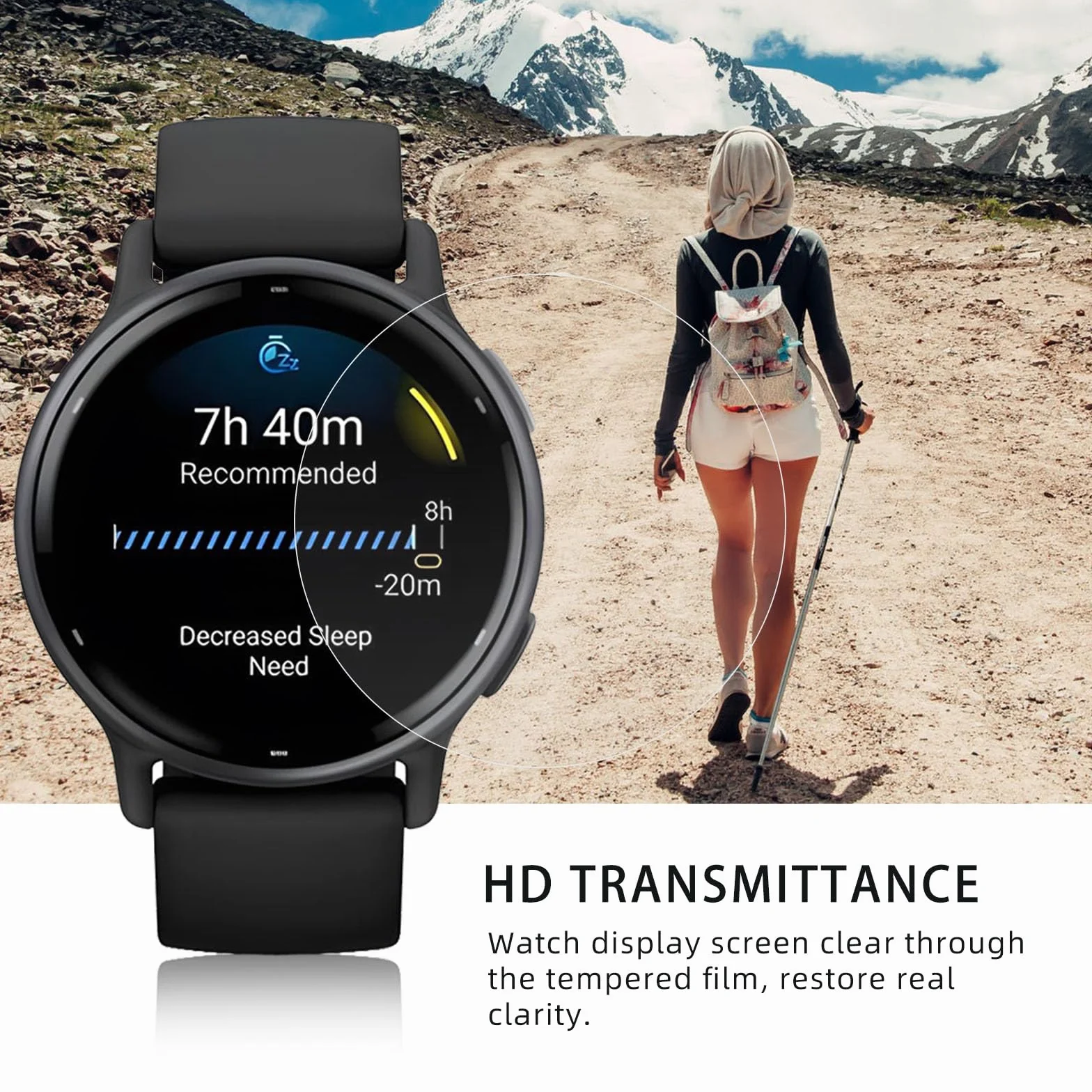 3-pak folii ochronnej na wyświetlacz kompatybilna z Garmin Vivoactive 5, miękka folia ochronna TPU, bez pęcherzyków powietrza, HD przezroczysta, odporna na zarysowania, Touch Sensitive