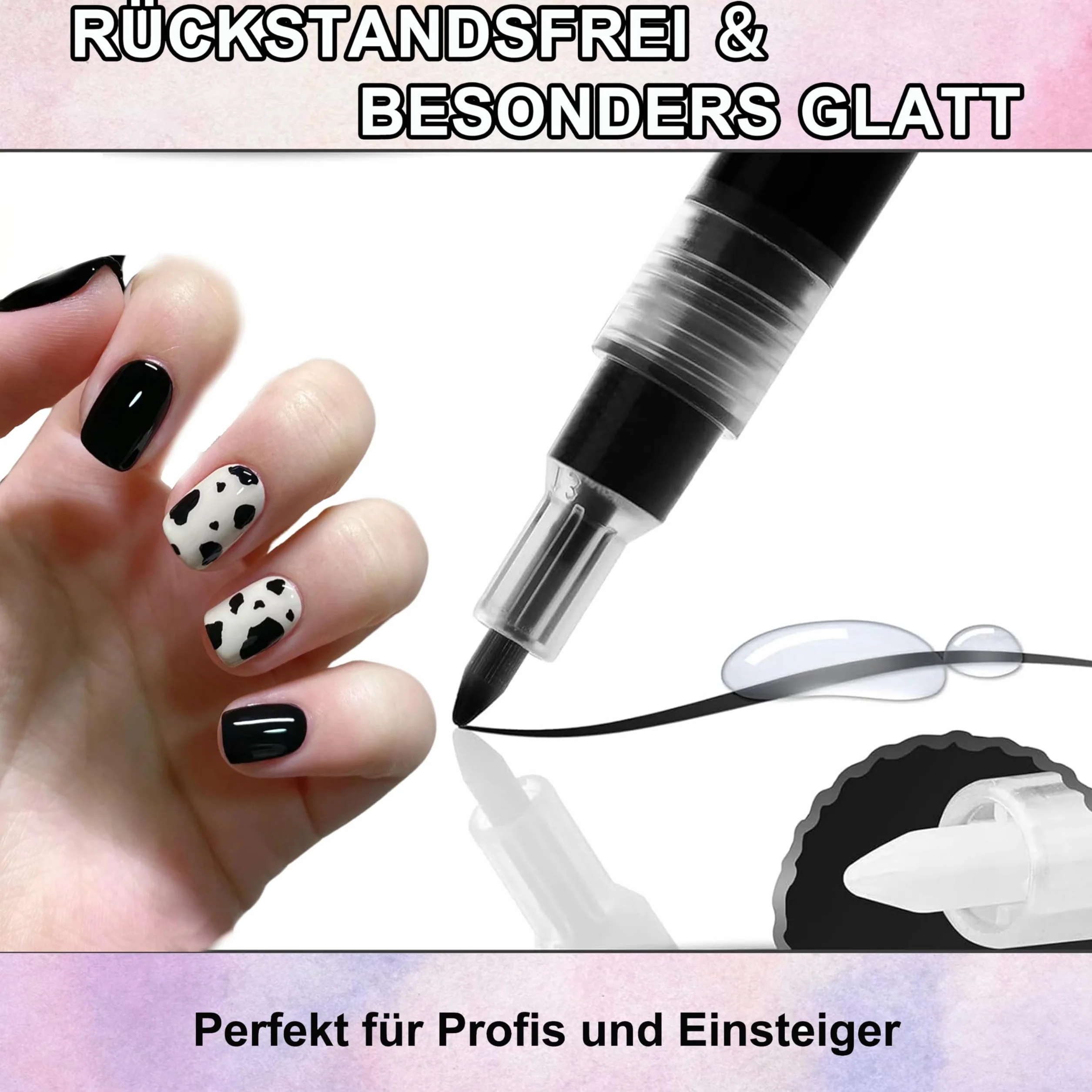 4 kolory Nail Art Pen 3D, zestaw pisaków do malowania paznokci, DIY do malowania paznokci, graffiti, końcówki do paznokci, akcesoria do manicure, do stylizacji paznokci (kolorowe, 4 szt.)