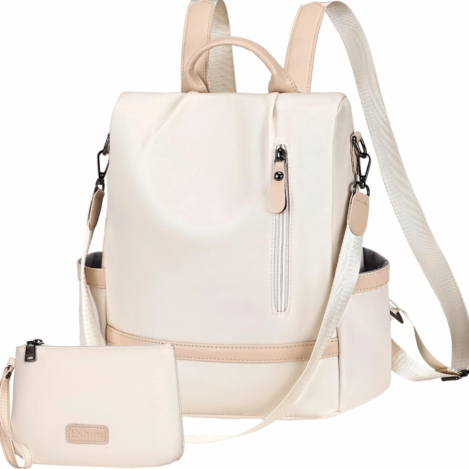 Eshow sac à dos pour femmes sac à bandoulière en Nylon petits sacs à dos décontractés pour femmes anti-vol école multifonctionnelle filles décontractées