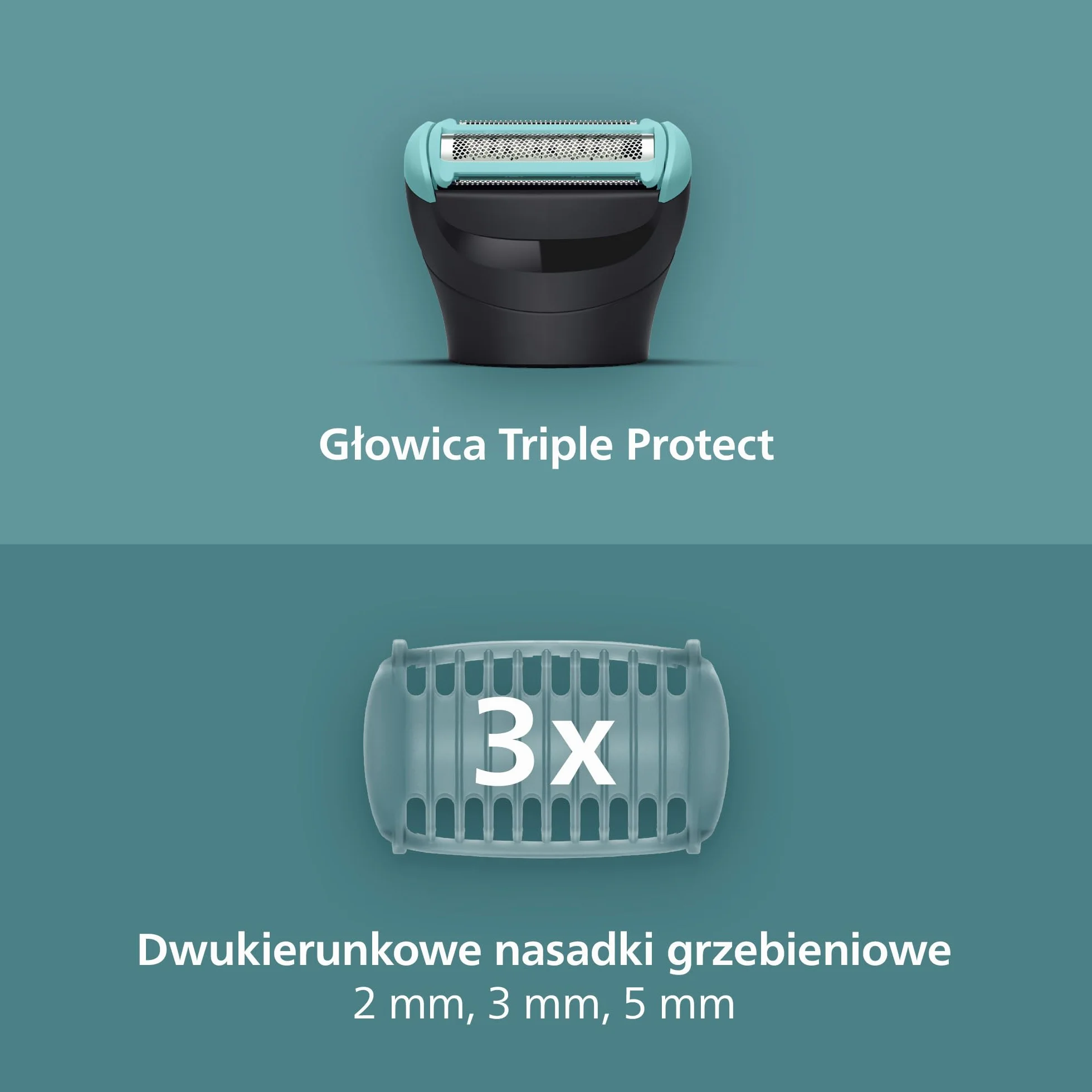 Philips Body Groomer Seria 5000 – trymer do ciała dla mężczyzn Triple Protect, precyzyjne i delikatne golenie okolic intymnych, pełni wodoodporny, działania wynosi 100 minut, model BG5470/15