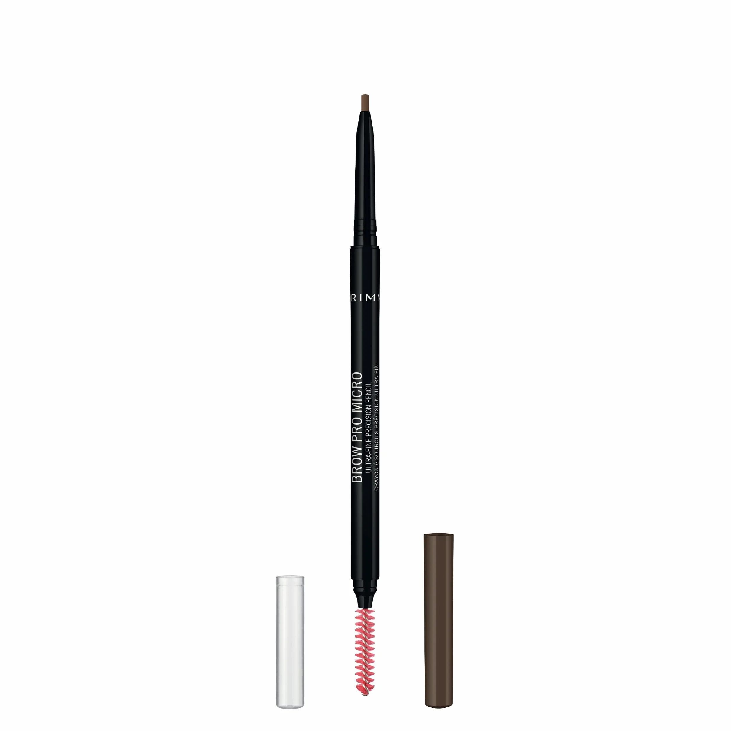Rimmel Brow Pro Micro automatyczna kredka do brwi, cienka kredka do brwi ze szczoteczką, kremowa formuła, nr 2 – Soft Brown