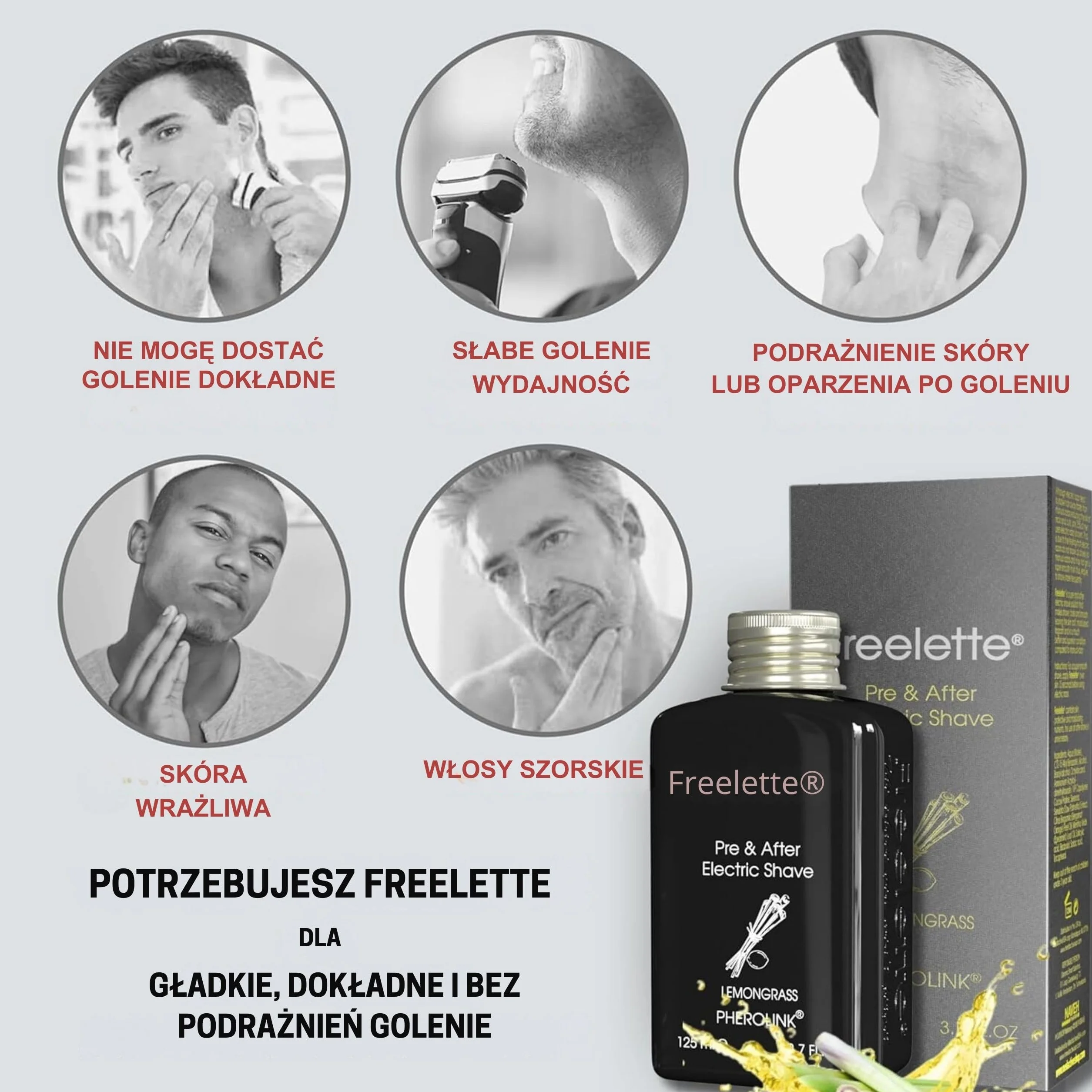 Freelette Elektryczny żel do golenia 125 ml Lemongrass