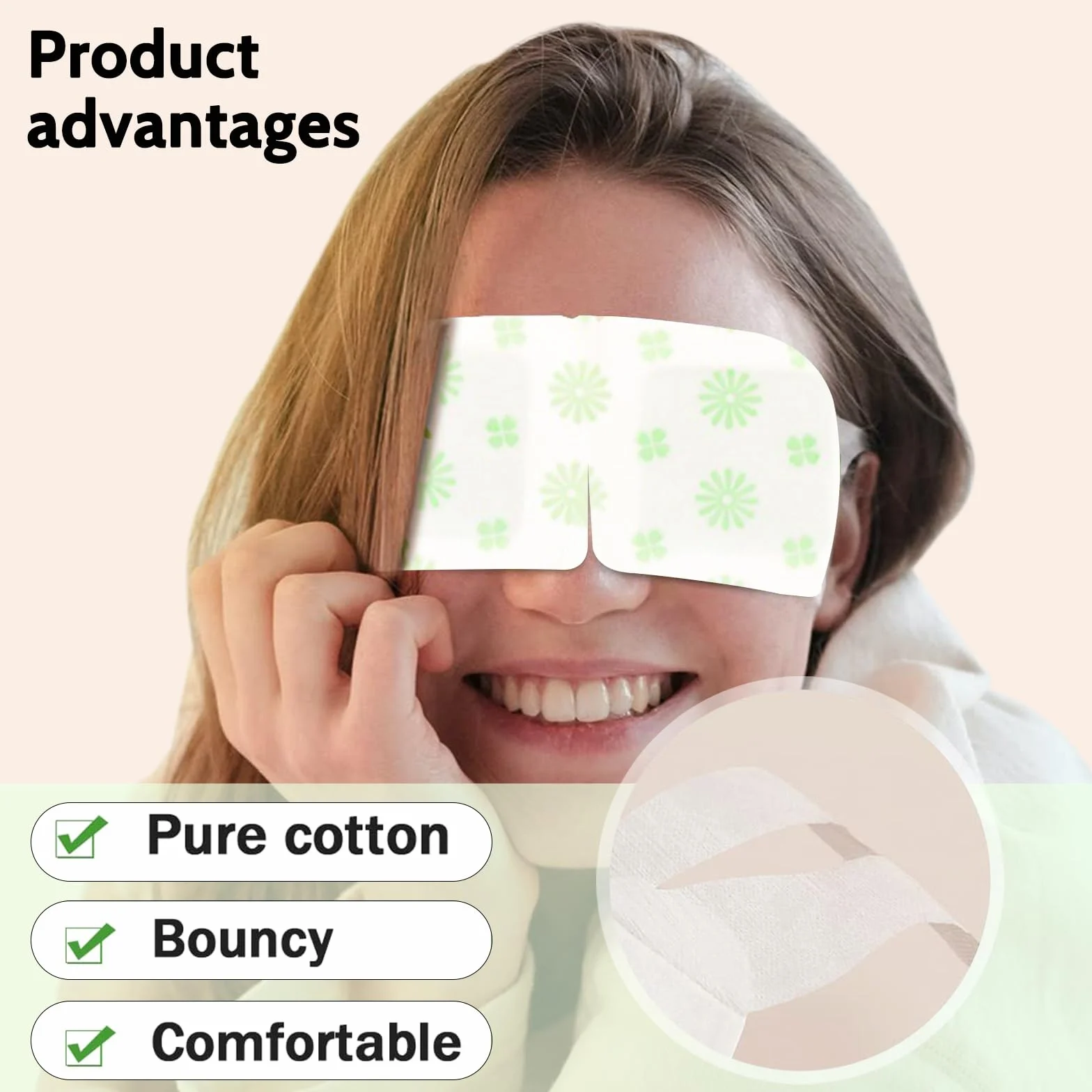 Ogrzewane maseczki na oczy, maska parowa, płatek Eeye Patch, lawendowa, 10 sztuk
