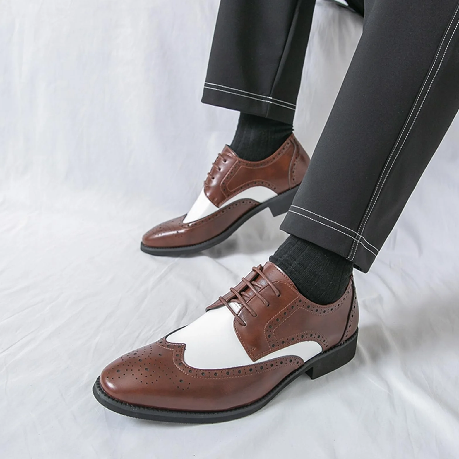 Męska sukienka sznurowane półbuty Fashion Business Oxford buty