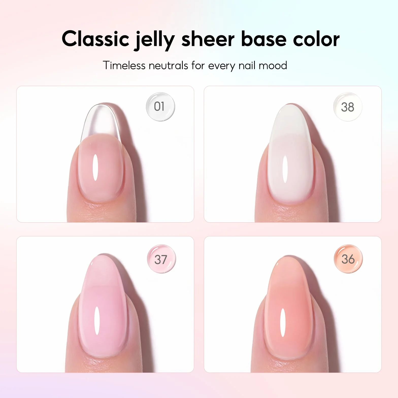 COSCELIA Zestaw do przedłużania paznokci żelowych 4x16ml Poly żel z lampą Top Coat Base Nail Mold