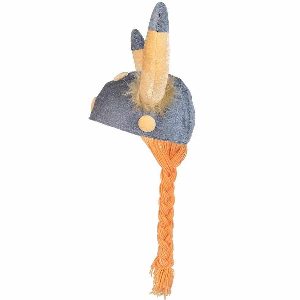 Boland 01296 – hełm galijski, kapelusz z materiału, wickinger, wojownik, miękkie warkocze, Rzymianie, karnawał, Halloween, karnawały, impreza tematyczna, przebranie, teatr, nakrycie głowy