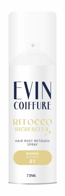 EVIN COIFFURE | Spray do odrastania włosów 01 blond, 75 ml, korektor do włosów, łatwa aplikacja