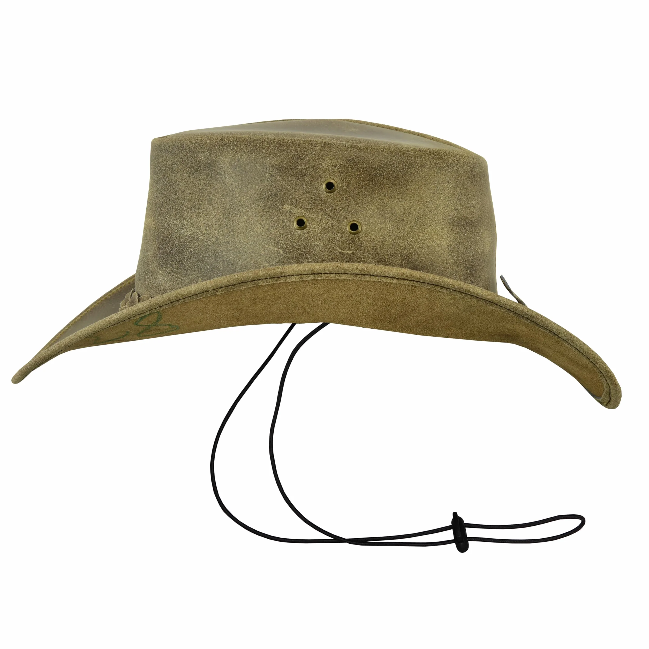 Kapelusz kowbojski Leatherick Oryginalna zamszowa skóra bydlęca w stylu australijskim Kapelusz ze skóry bydlęcej Western Outback