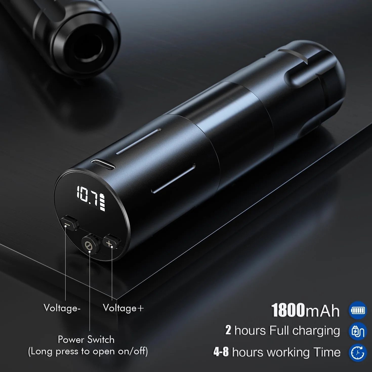 Biomaser Bezprzewodowe Pióro Maszyna 1800mAh Obrotowy Zestaw 30 szt.