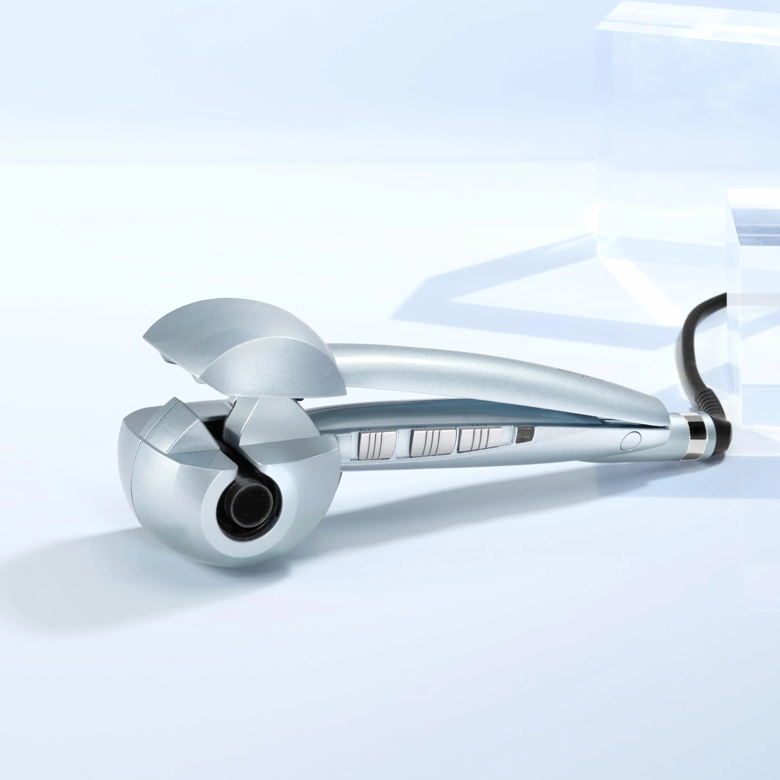 BaByliss C1700E Curl Secret ANTI FRIZZ Hydro Fusion, automatyczna lokówka, funkcja hydro Fusion, zakres temperatur 190-230°C, jasnoniebieski,