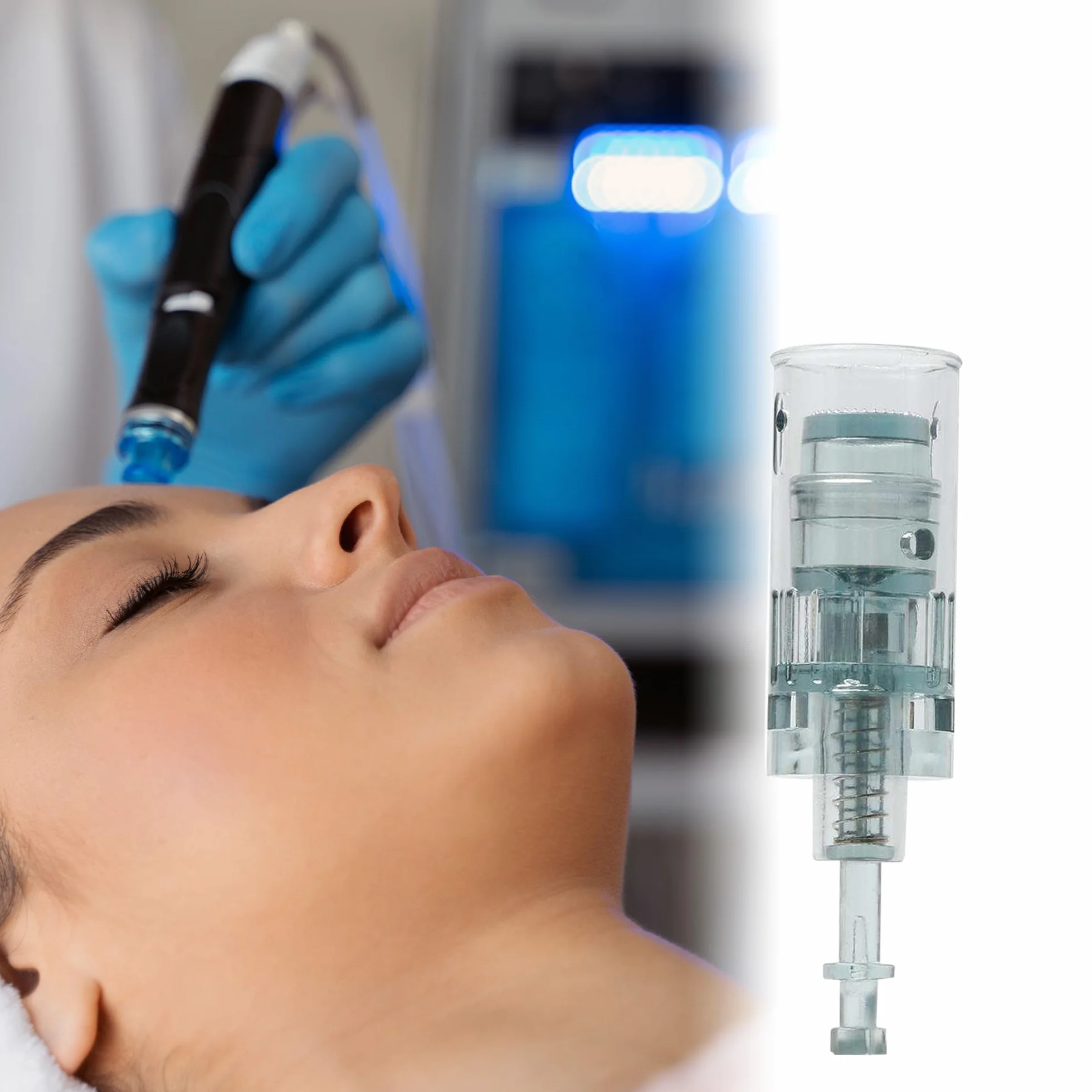 Kartridż ROUND NANO do Dermapenu M8 i A6S | Zestaw 10 sztuk | Kompatybilne tylko z Dr. Pen | Stal Chirurgiczna | Do Odbudowy Włosów i Skóry, Poprawy Blizn i Plam